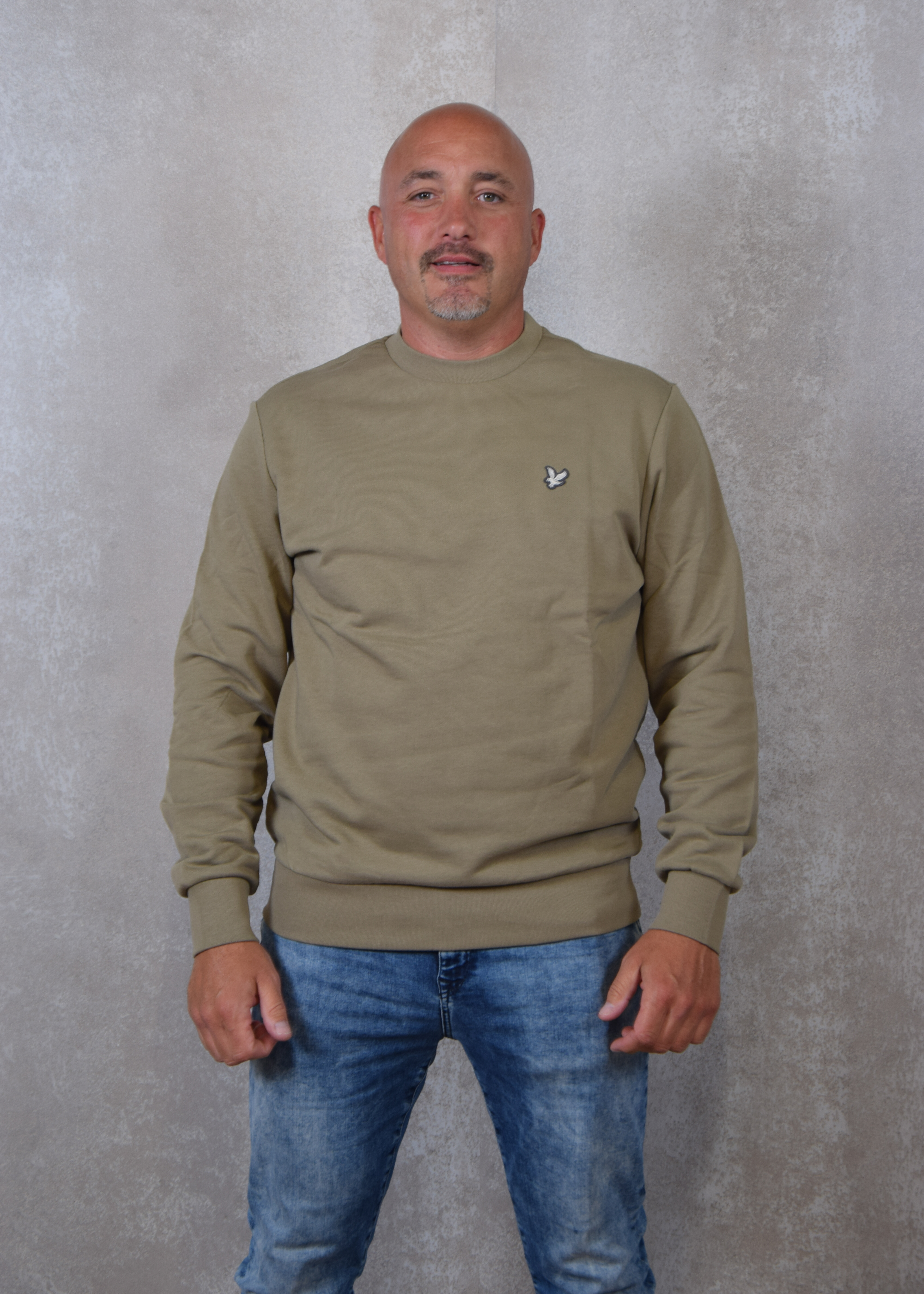 Lyle and Scott Diagonal waeve french terry crewneck