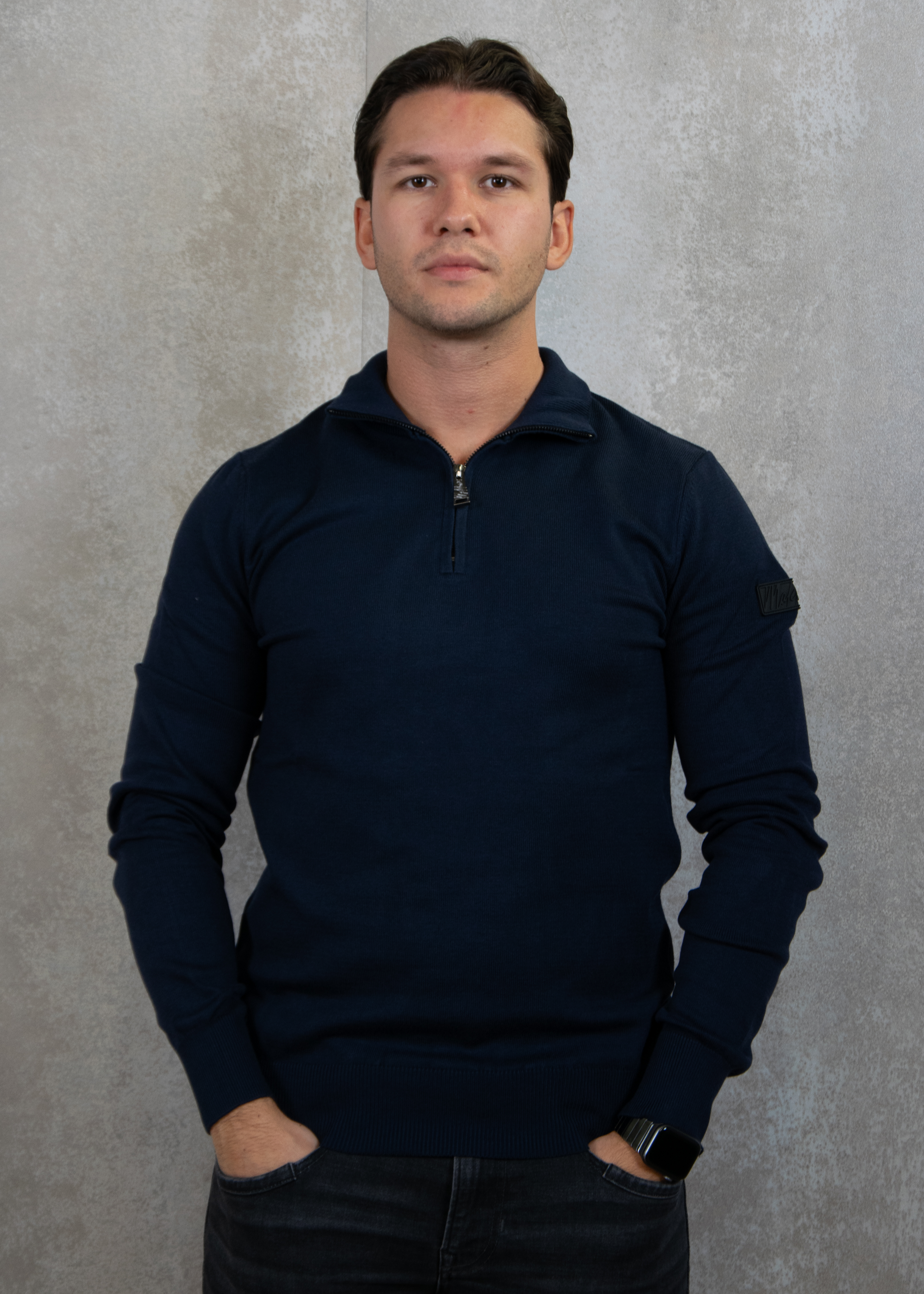 Malelions Knitted quarter zip