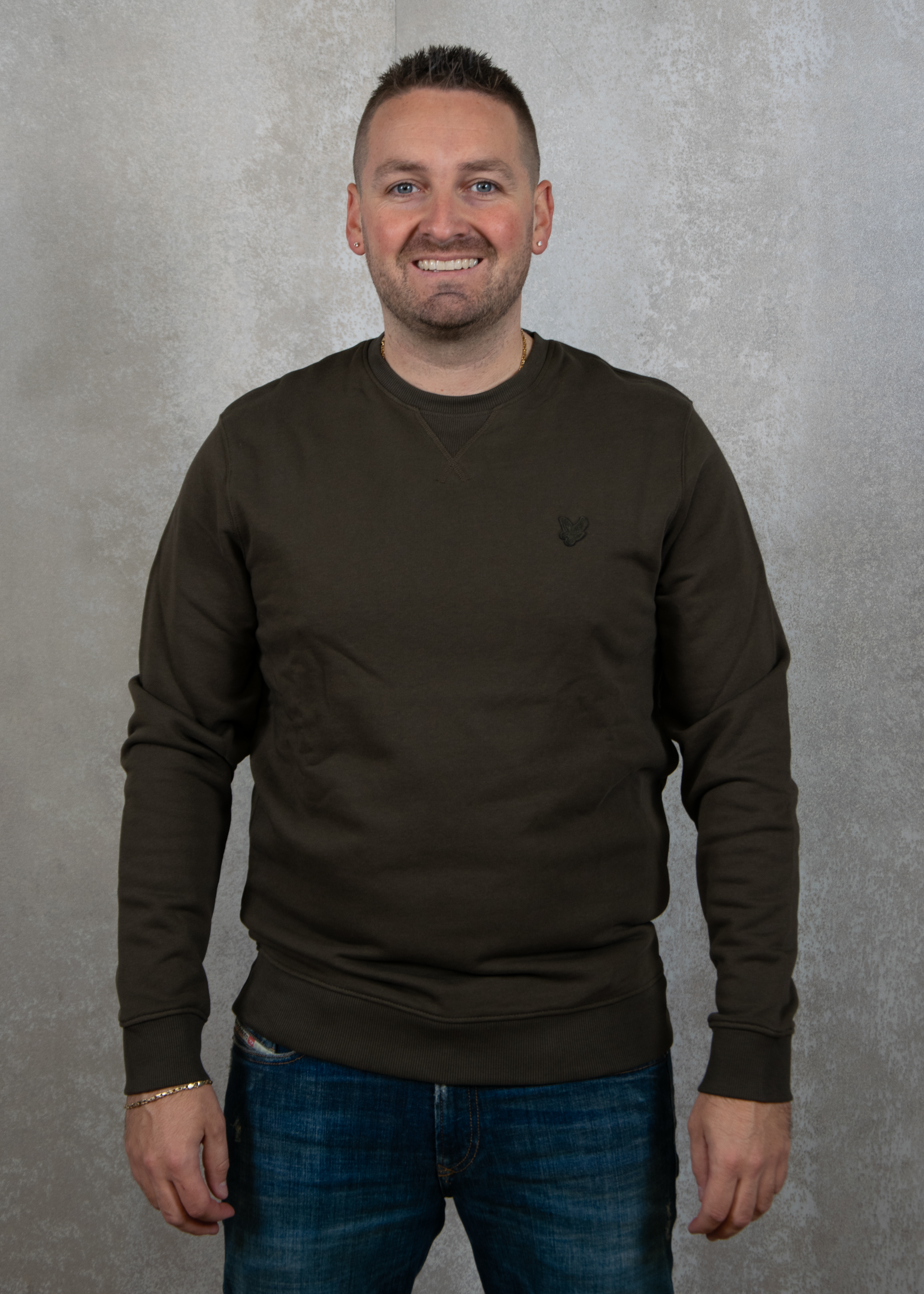 Lyle and Scott Tonal eagle crew neck sweatshirt