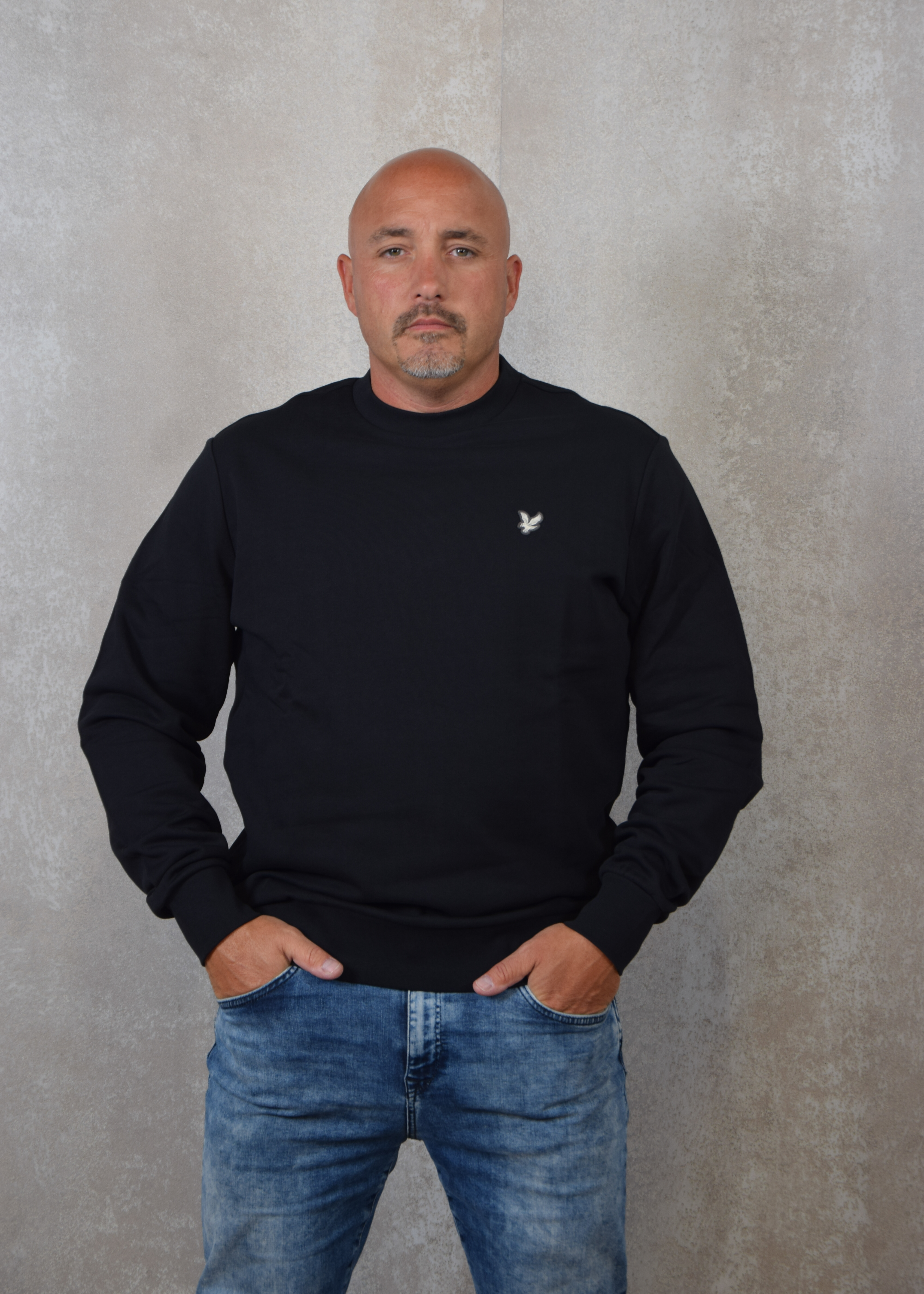 Lyle and Scott Diagonal waeve french terry crewneck