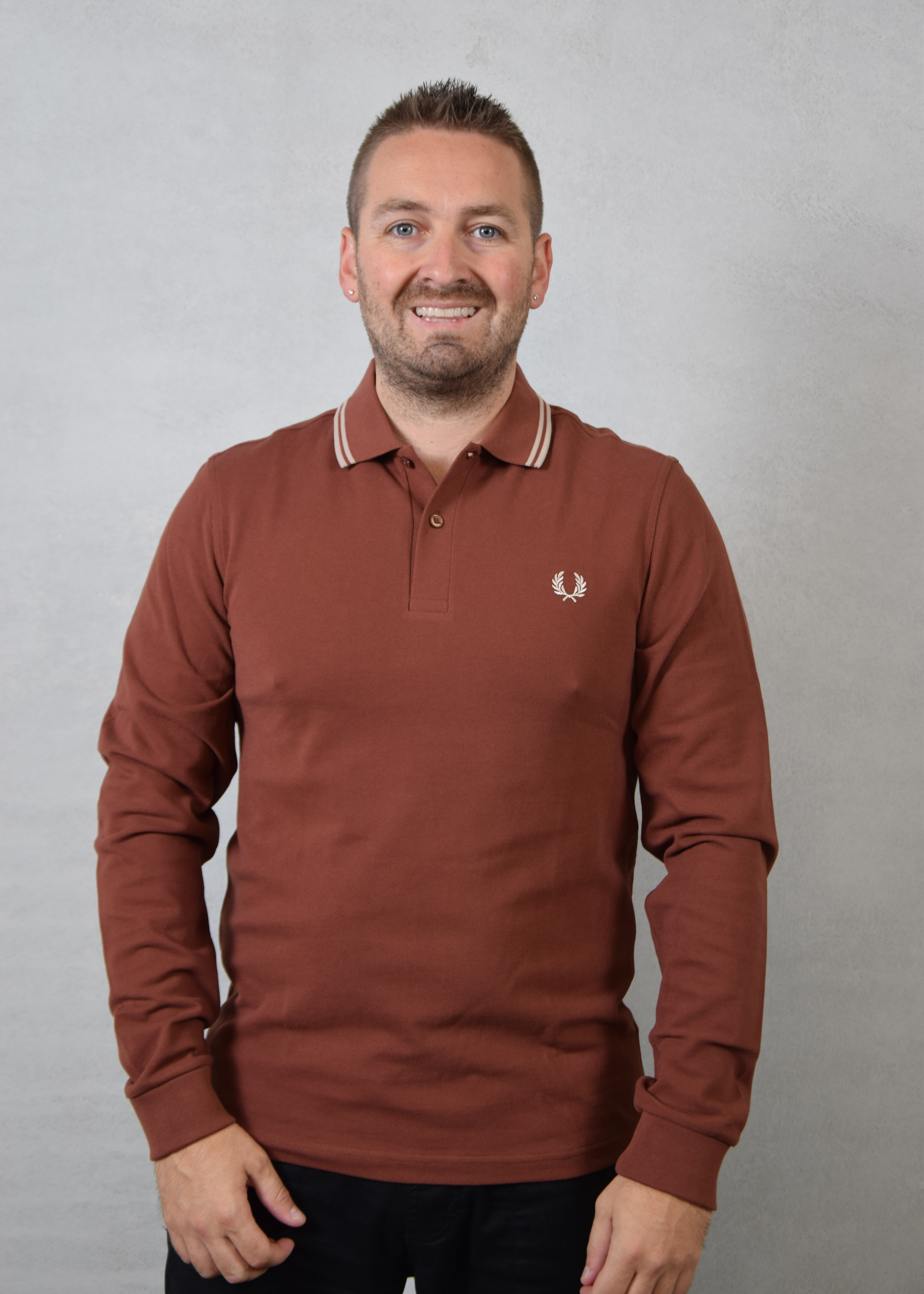 Fred Perry Ls twin tipped shirt