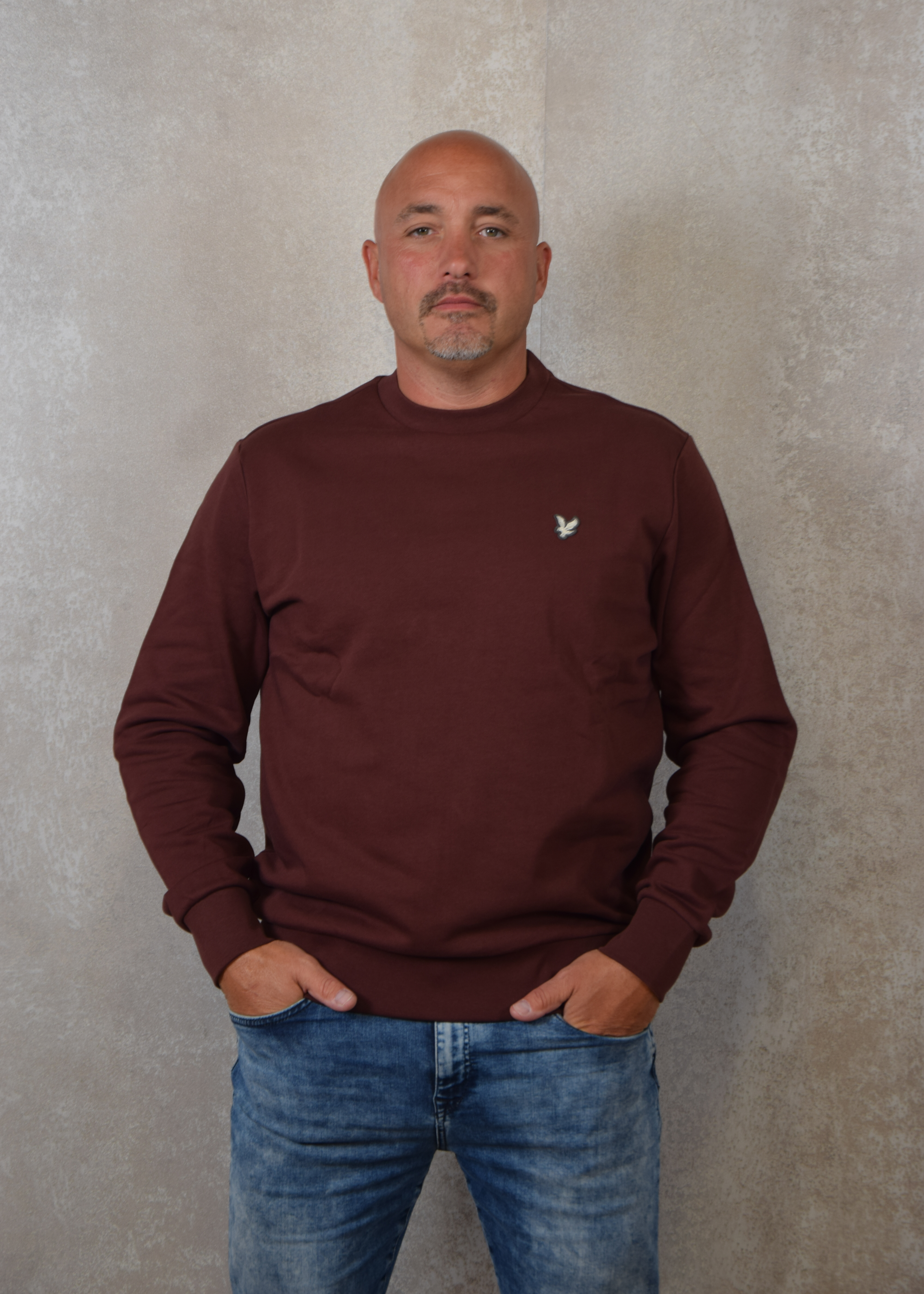 Lyle and Scott Diagonal waeve french terry crewneck