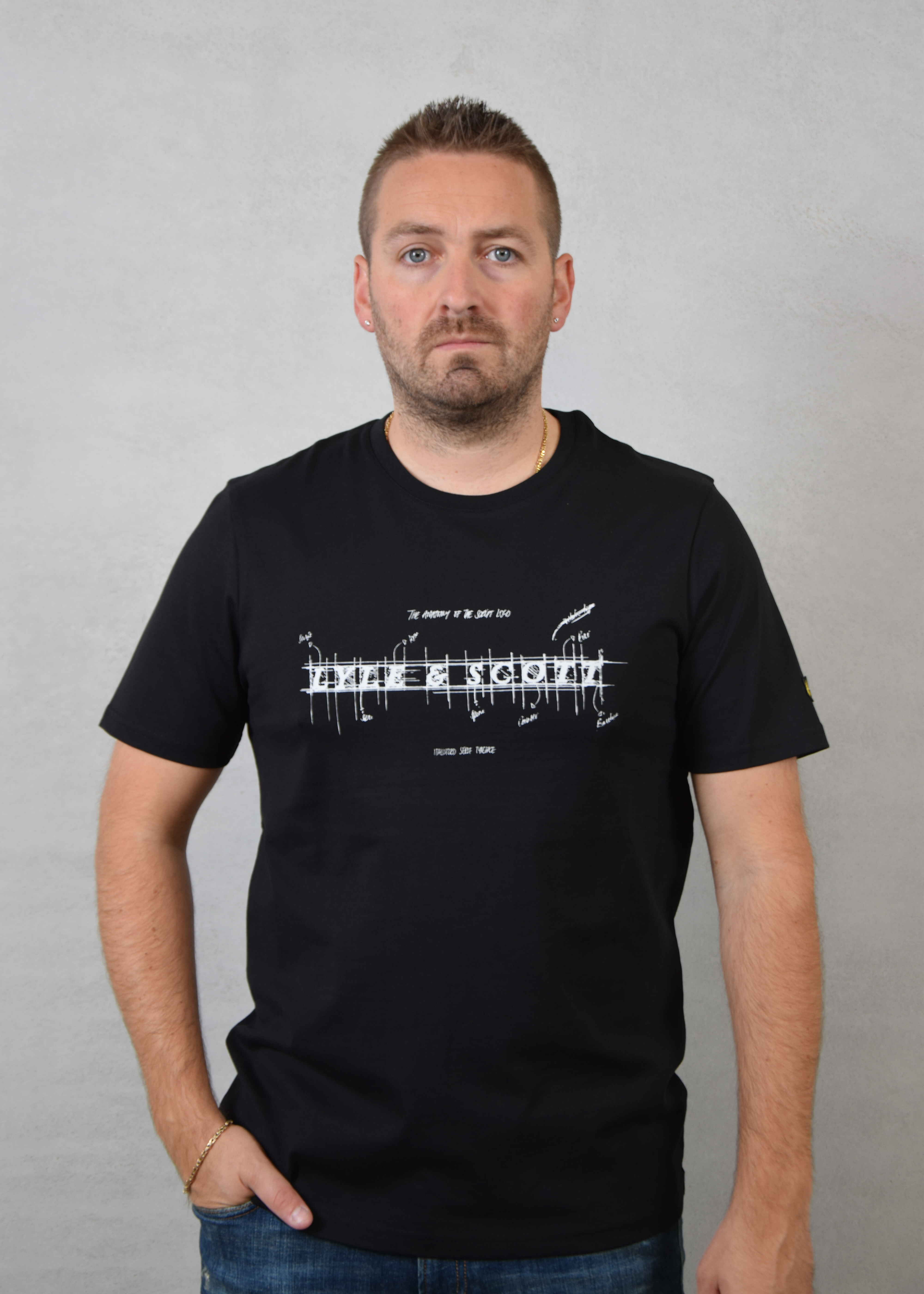 Lyle and Scott Antomy of type graphic t-shirt