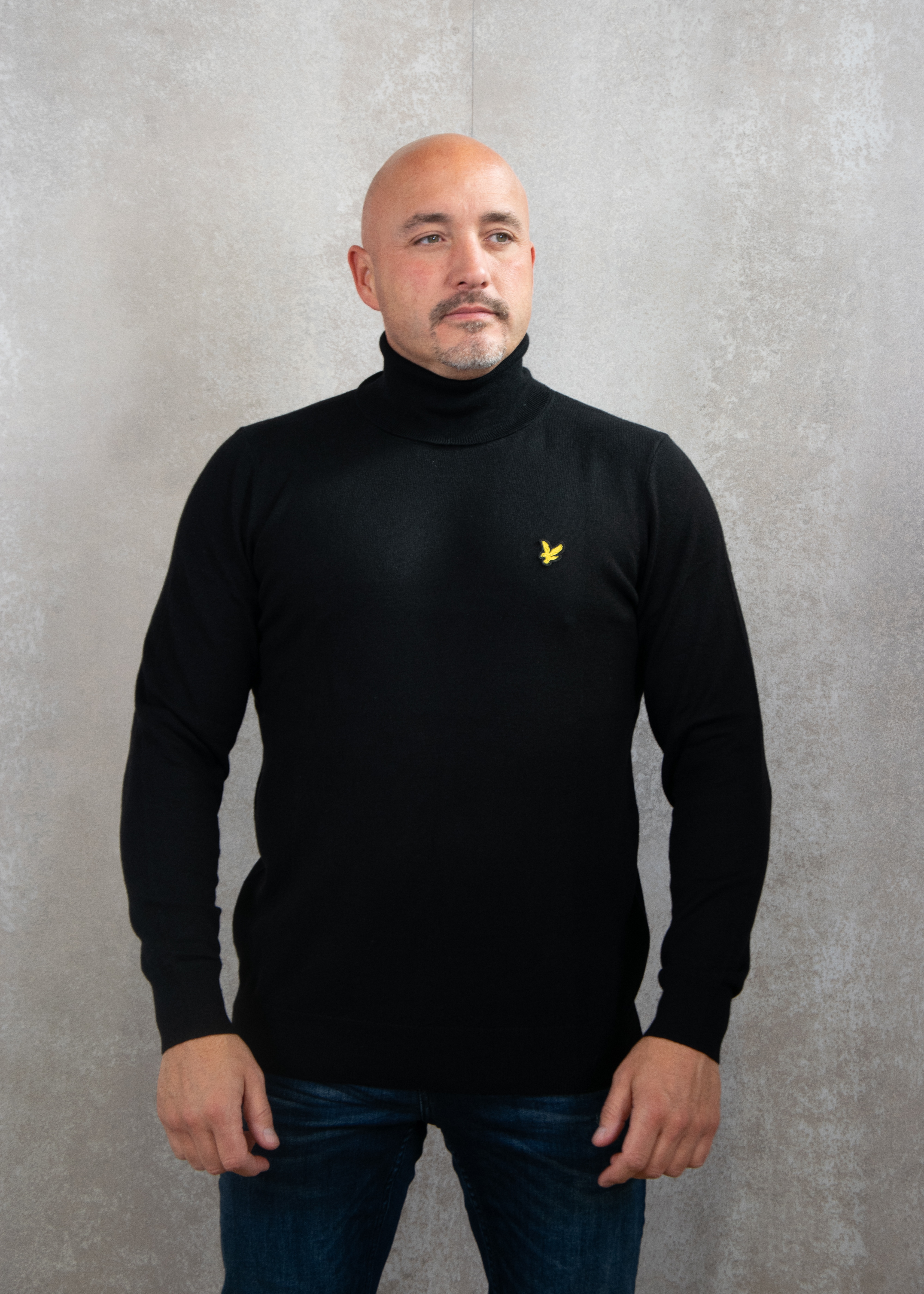 Lyle and Scott Cotton merino turtleneck jumper
