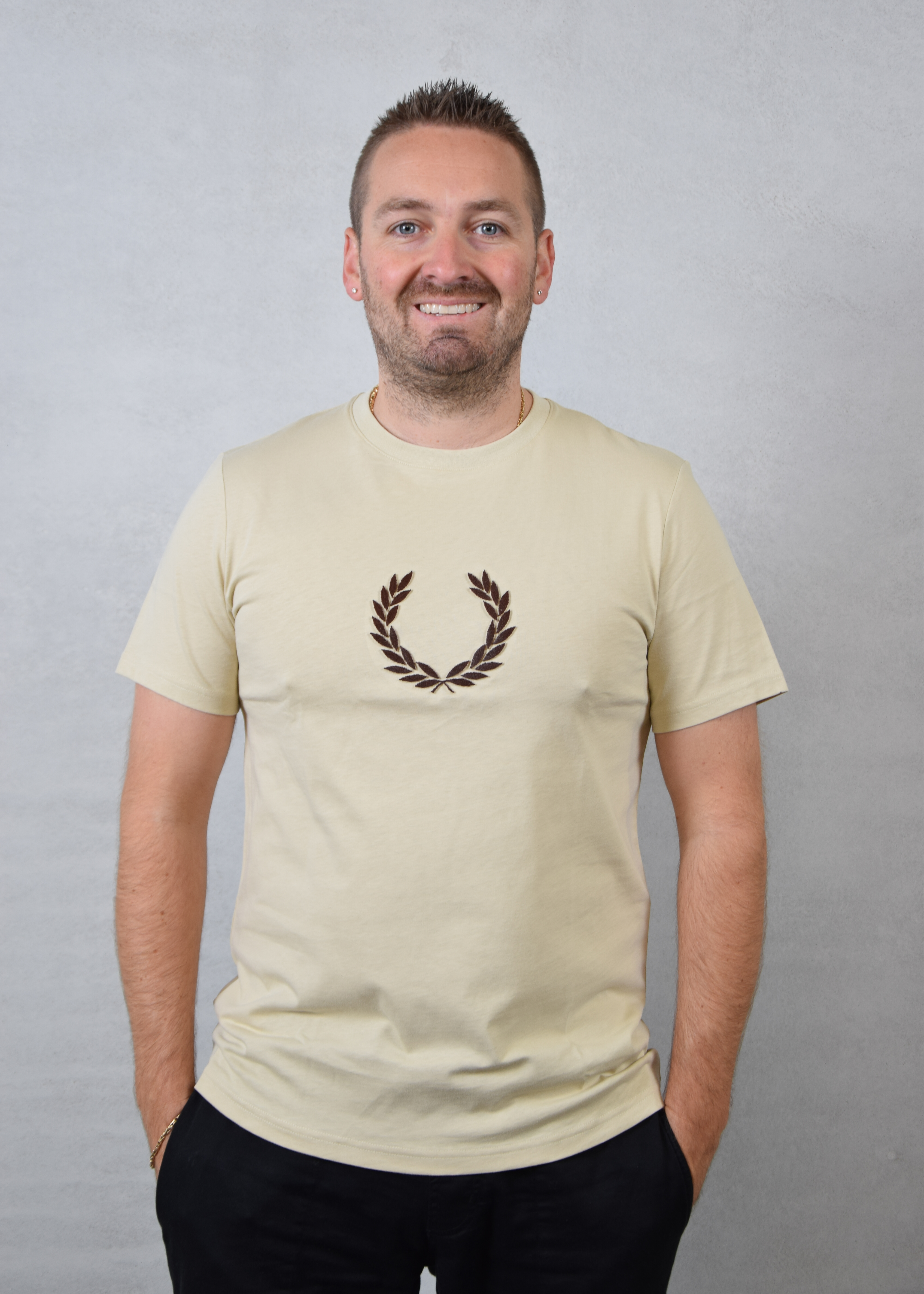Fred Perry Textured laurel wreath t-shirt