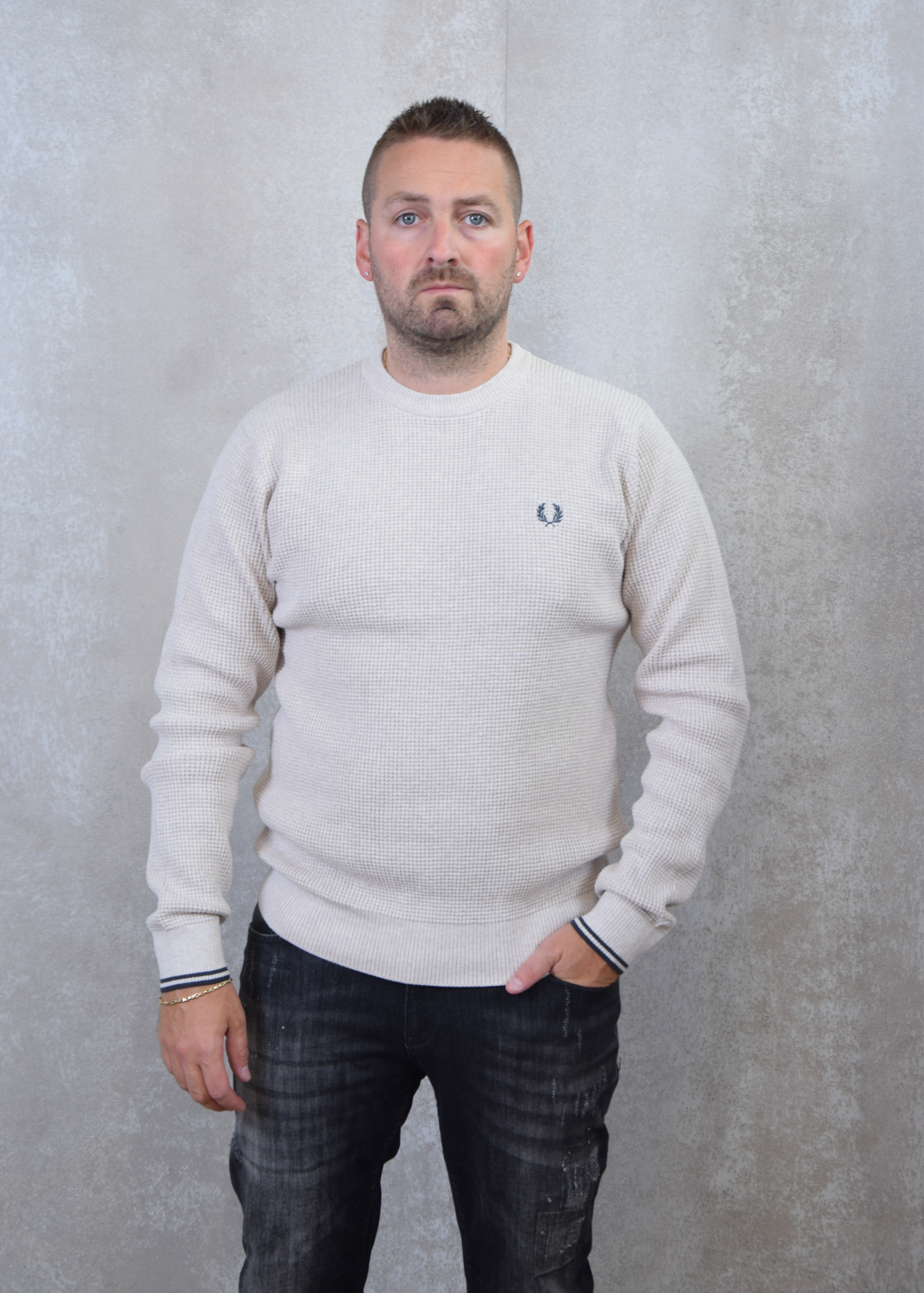Fred Perry Waffle stitch jumper