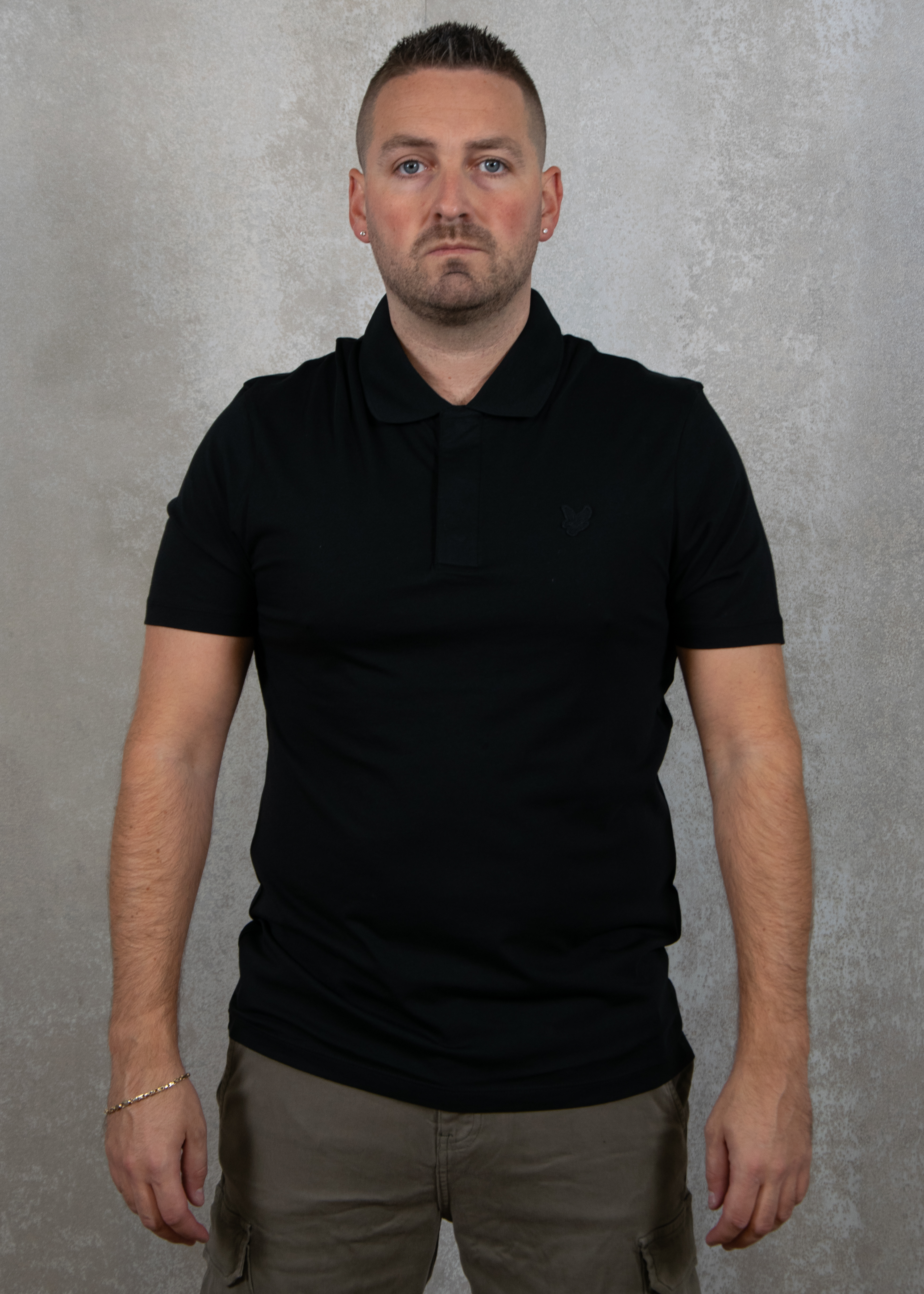 Lyle and Scott Tonal eagle superfine cotton polo shirt