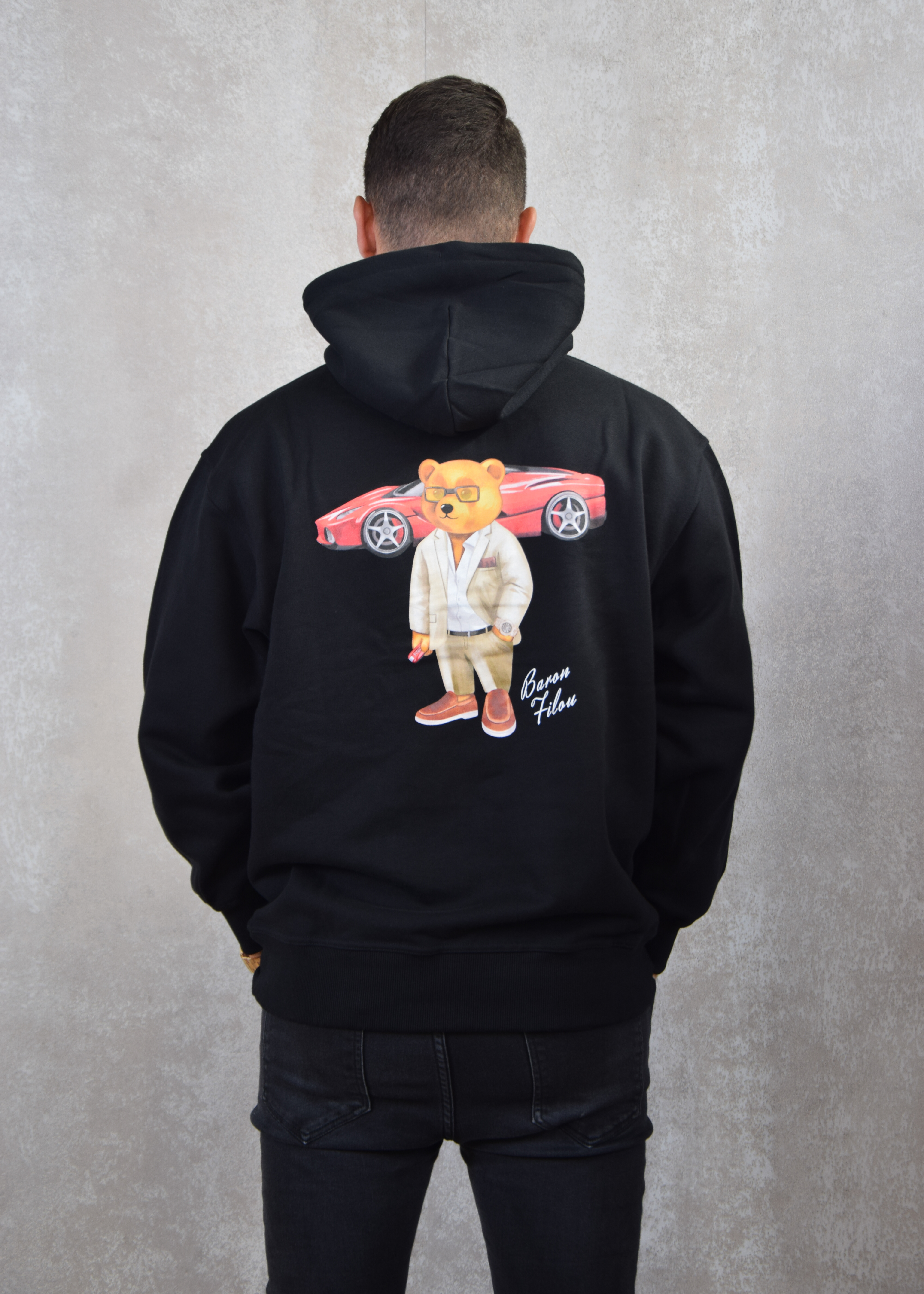 Baron Filou Xcii oversized backprint hoodie chenille