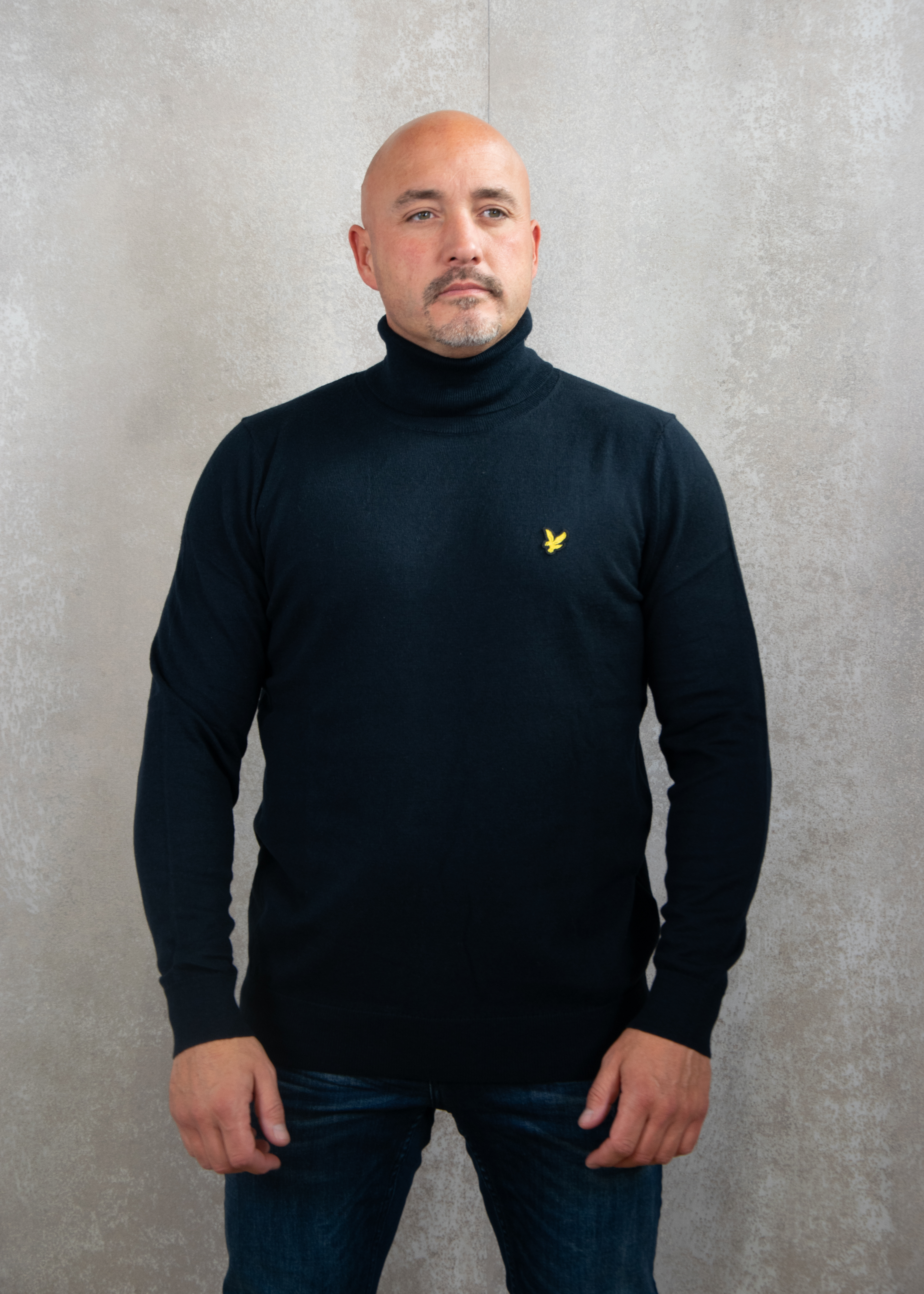 Lyle and Scott Cotton merino turtleneck jumper