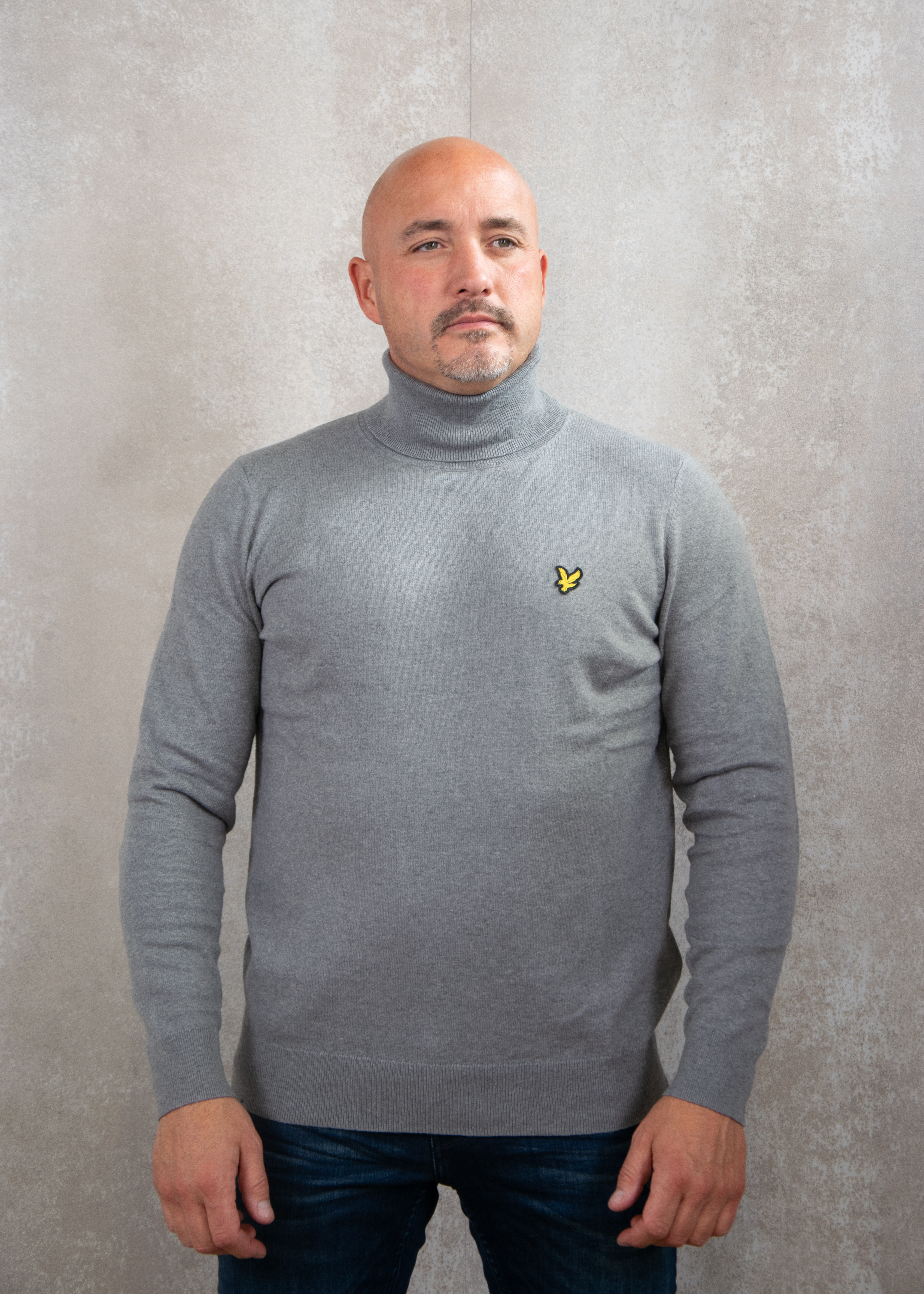 Lyle and Scott Cotton merino turtleneck jumper