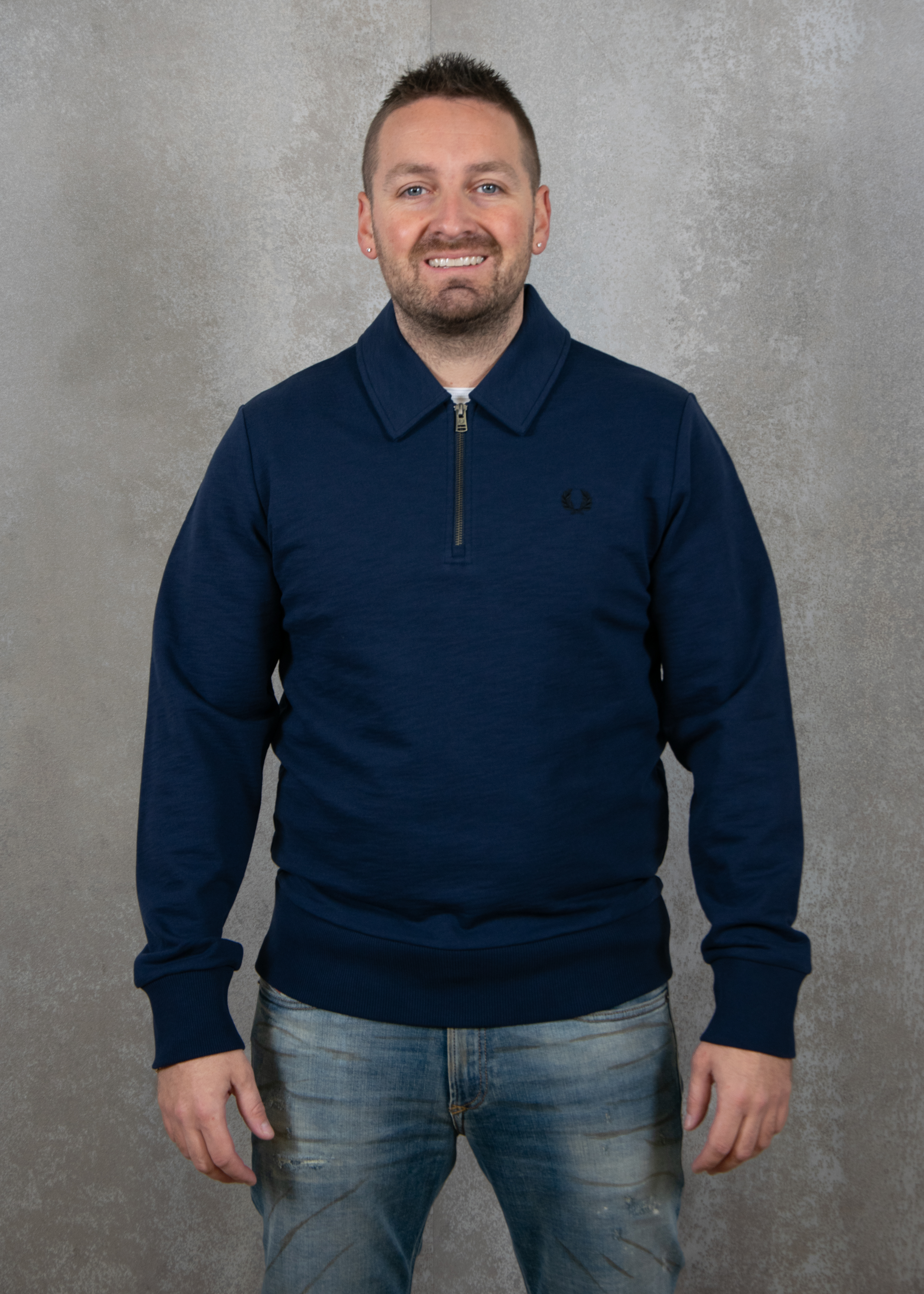 Fred Perry Zip neck collar sweatshirt