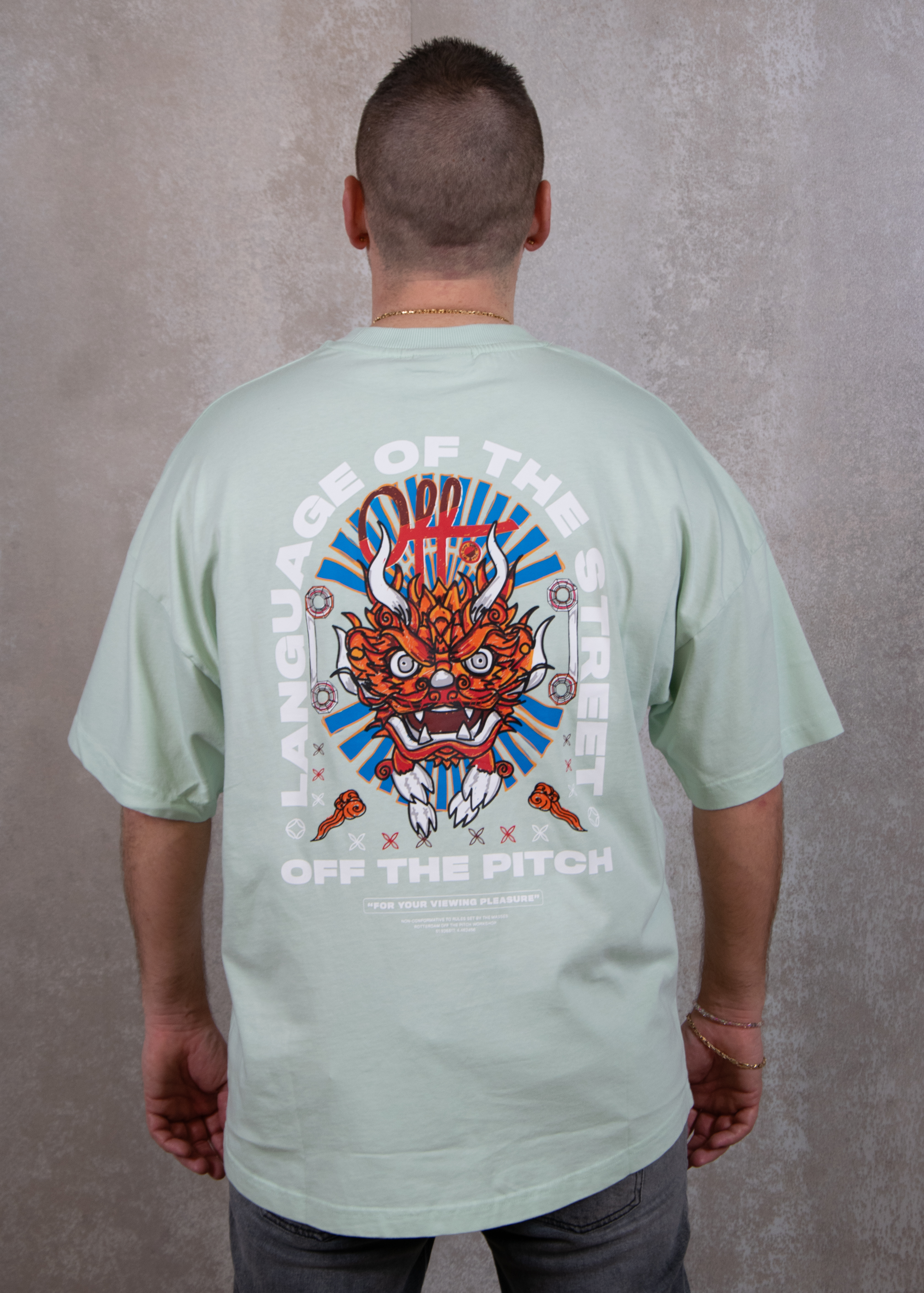 Off The Pitch Dragon oversized tee