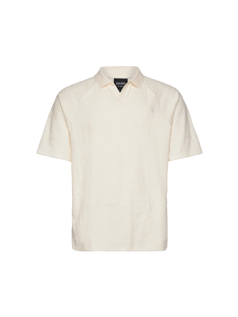 Lyle and Scott Emblem towelling polo shirt