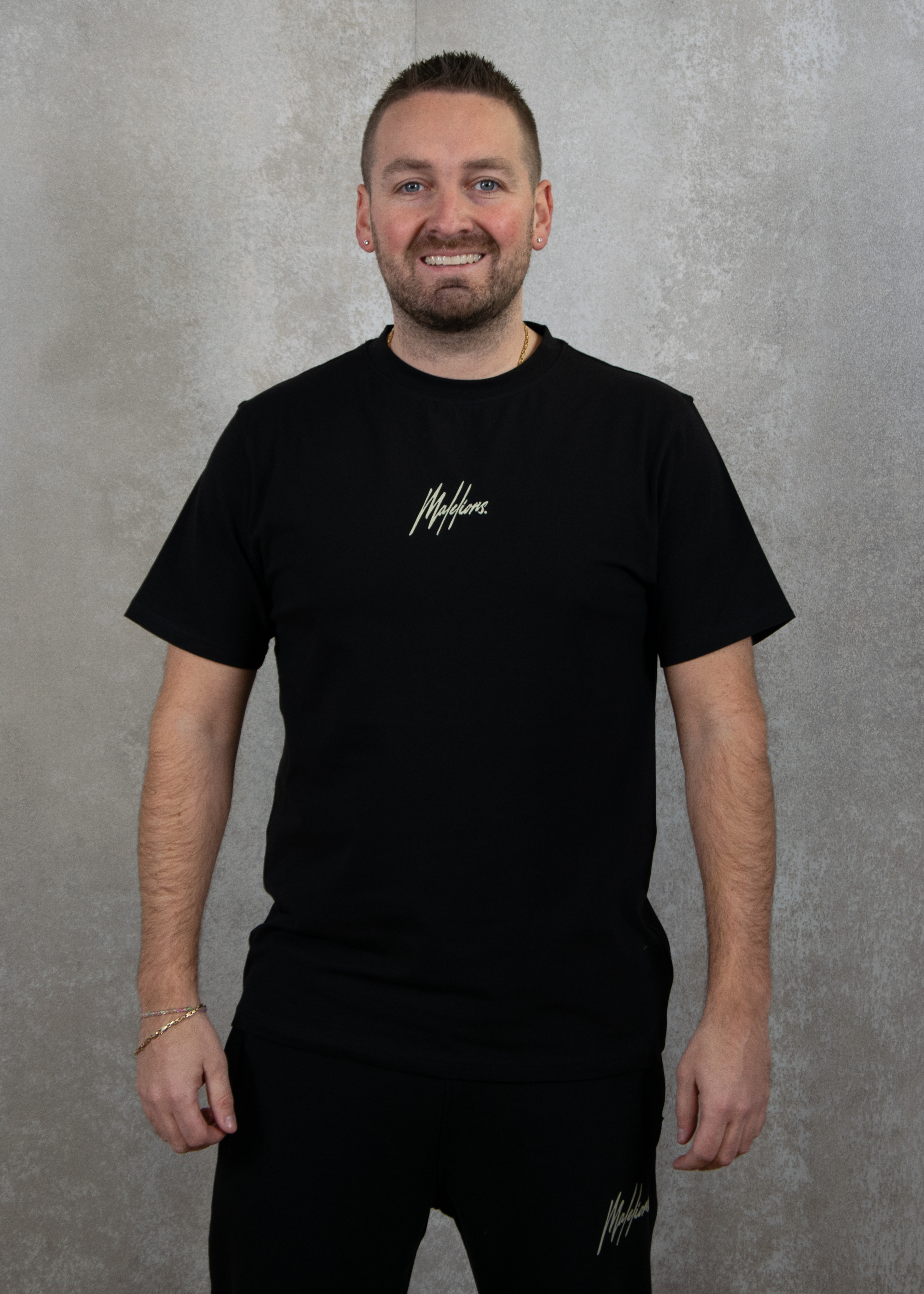Malelions Striped signature t-shirt