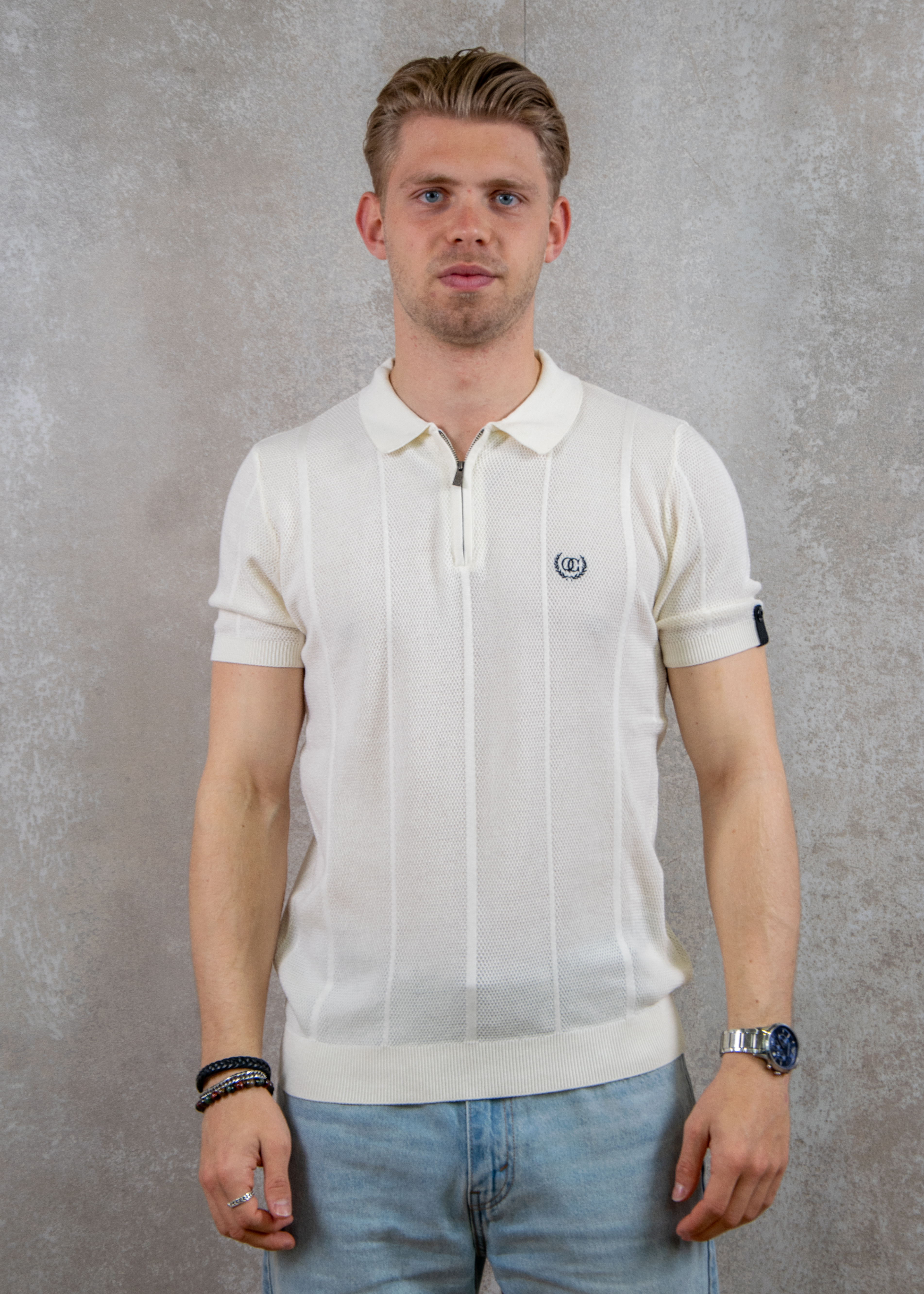 Quotrell Cruz knitted polo