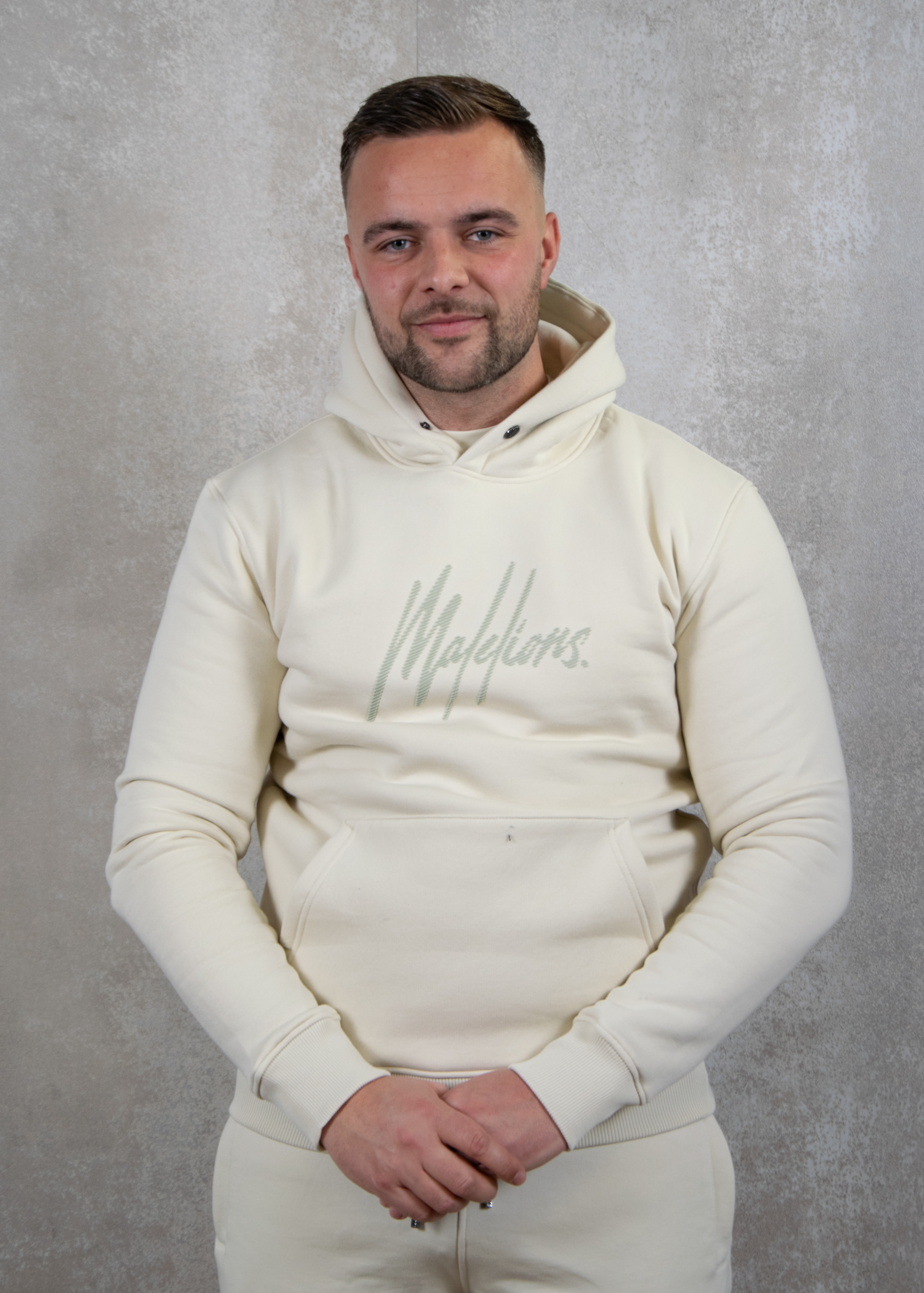 Malelions Striped signature hoodie