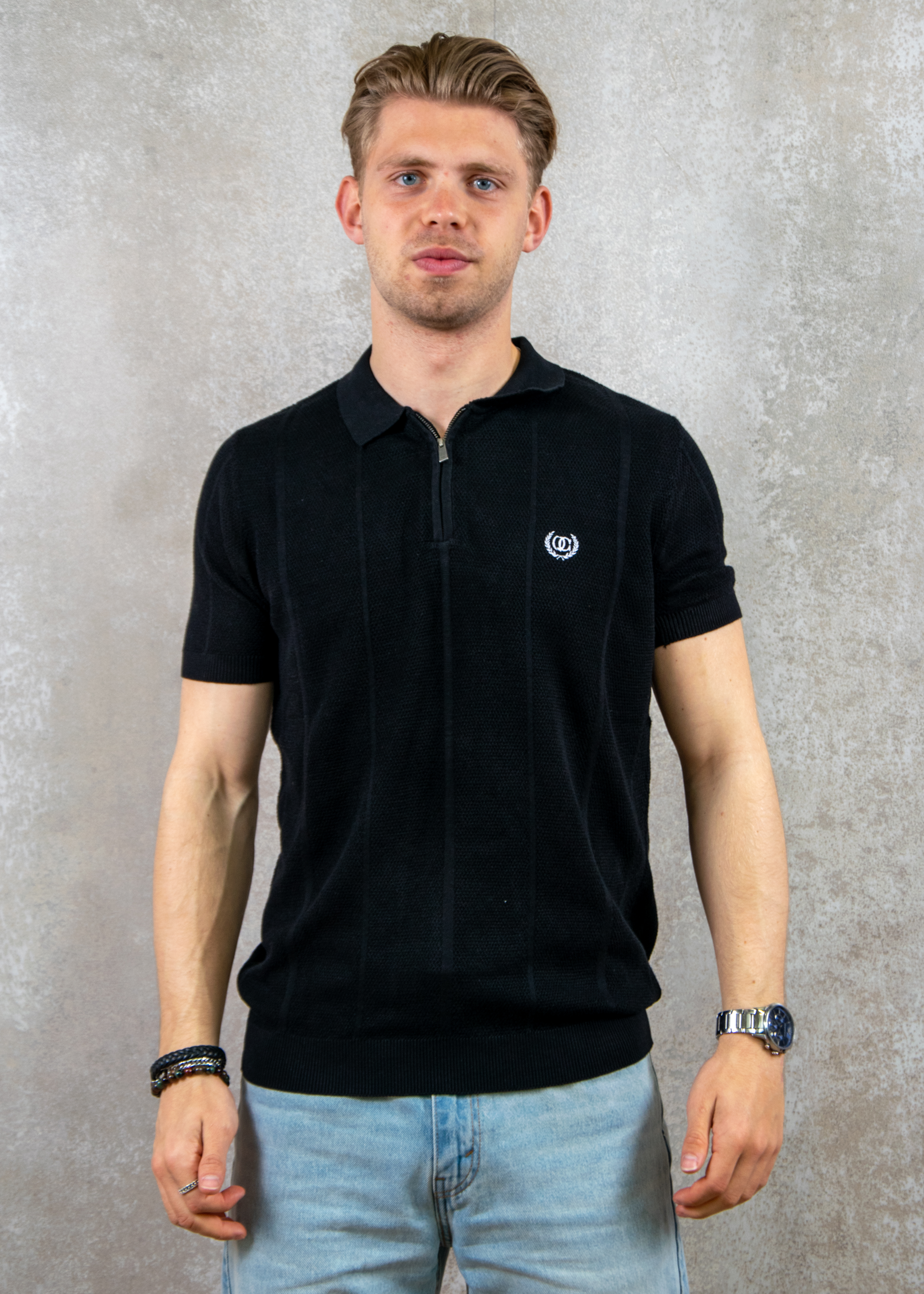 Quotrell Cruz knitted polo