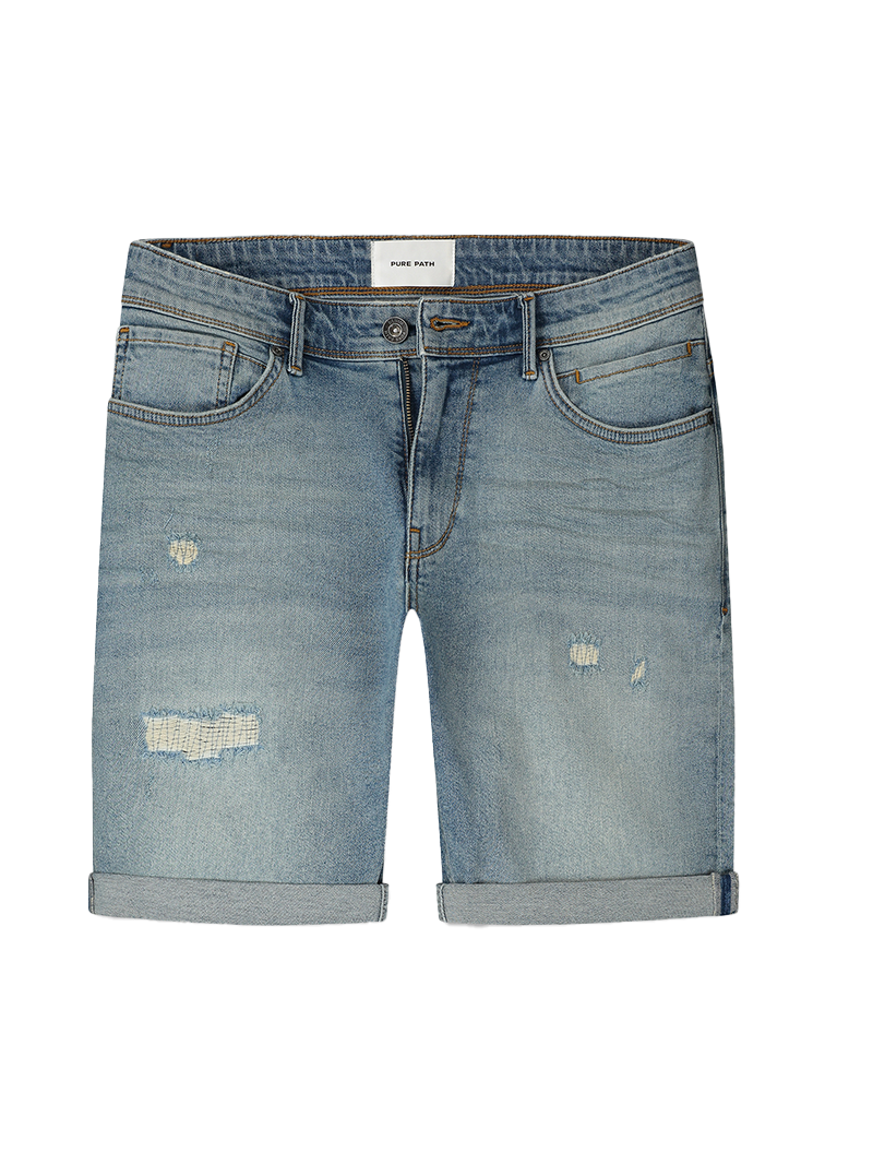 Pure Path The steve slim fit denim short