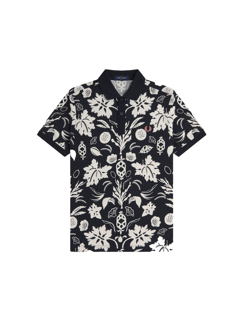 Fred Perry Botanical print polo shirt