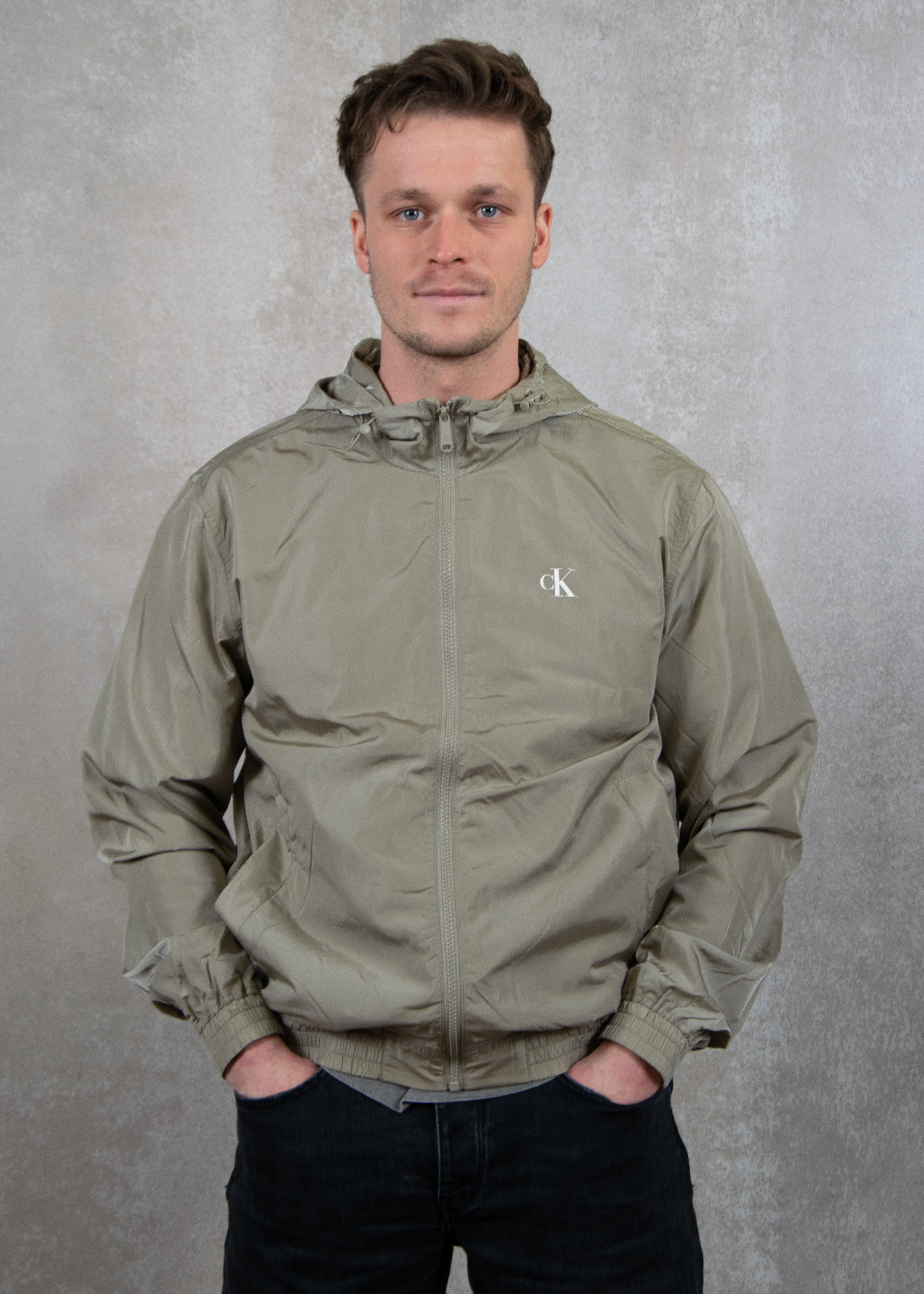 Calvin Klein Nylon hooded windbreaker