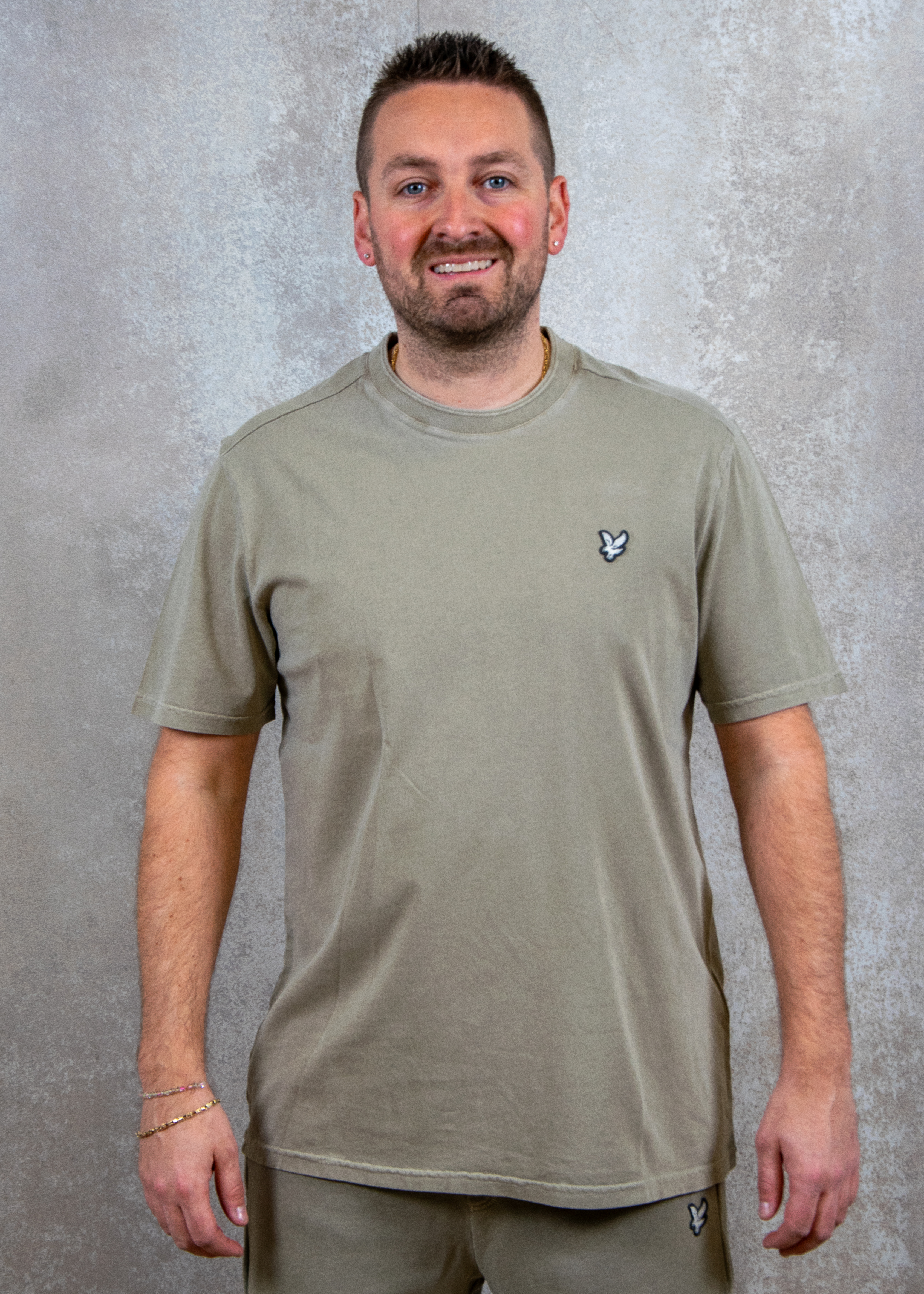 Lyle and Scott Natural dye crewneck t-shirt