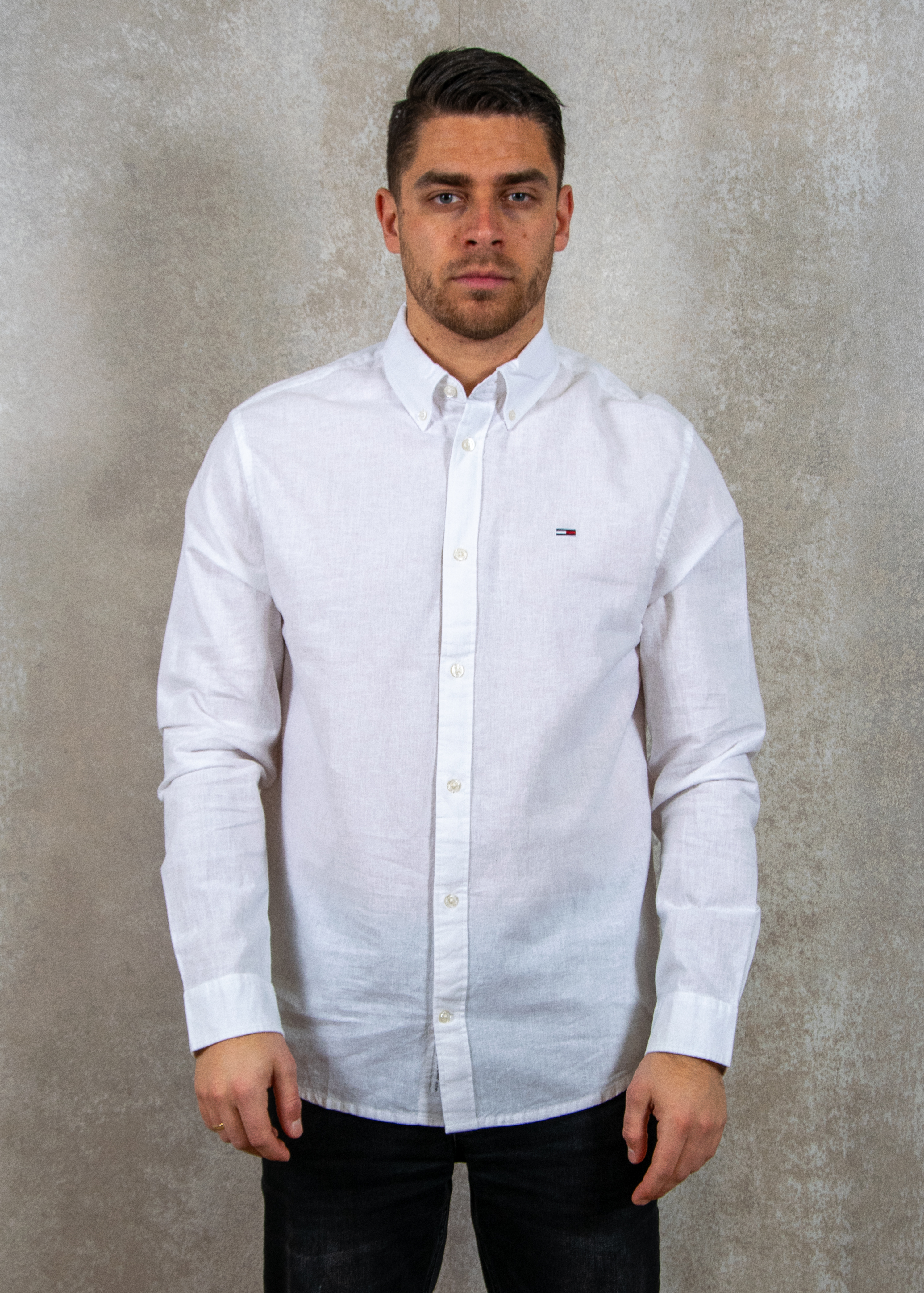 Tommy Hilfiger Reg linen blend ls shirt