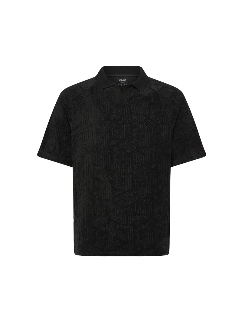 Lyle and Scott Emblem towelling polo shirt