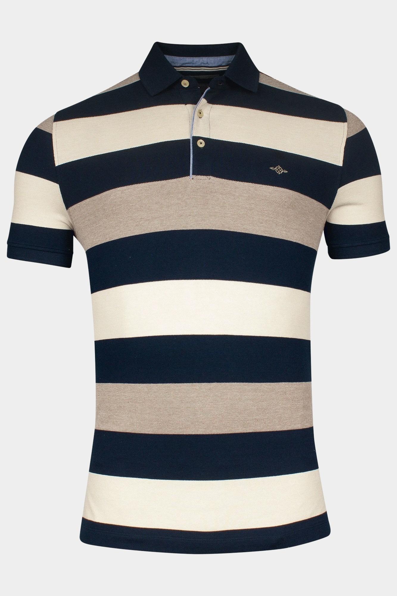 Baileys Polo korte mouw poloshirt 2-tone pique, plac 515248/87