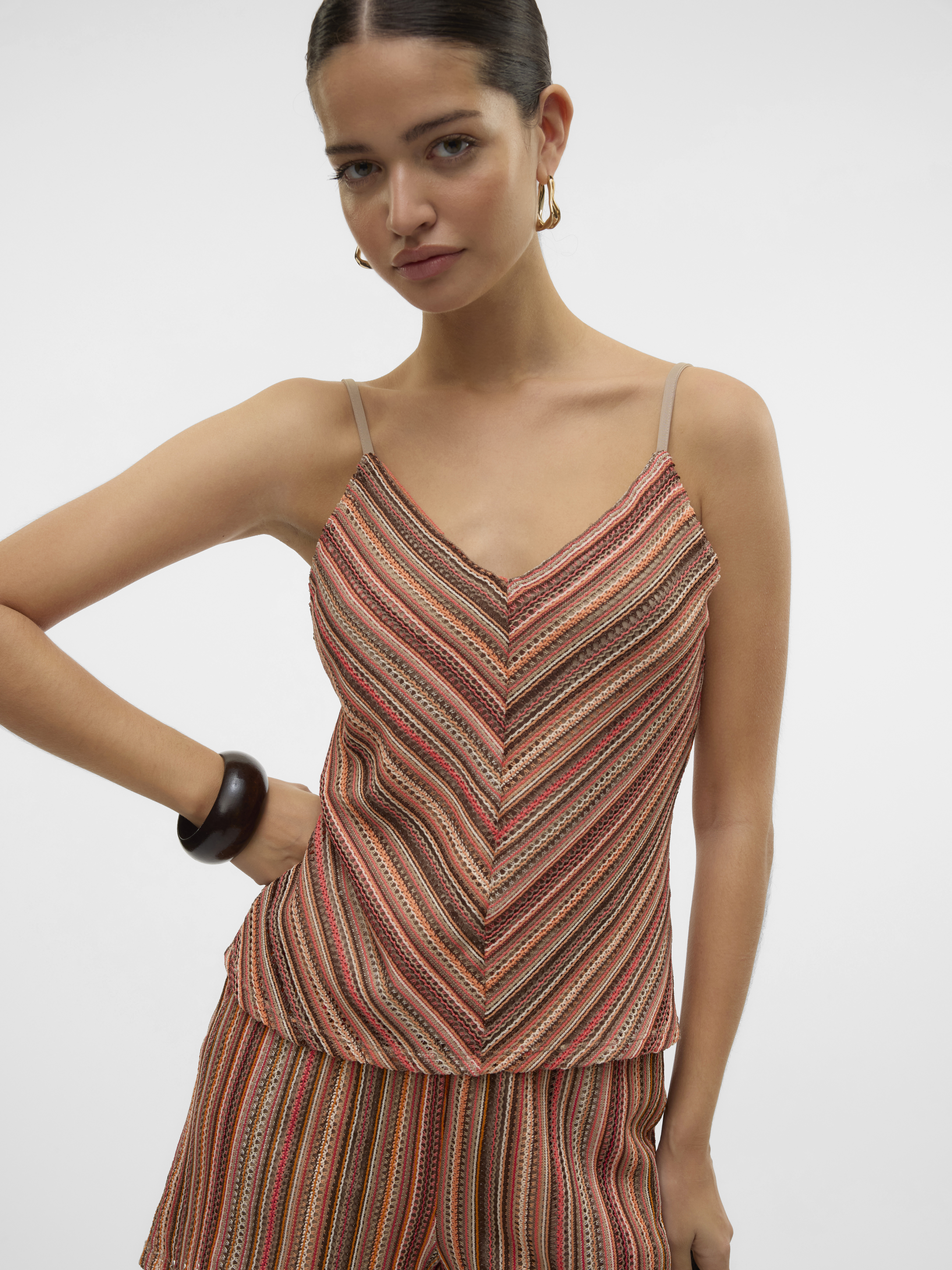 Vero Moda Vmdemi stripe singlet top jrs ga vo