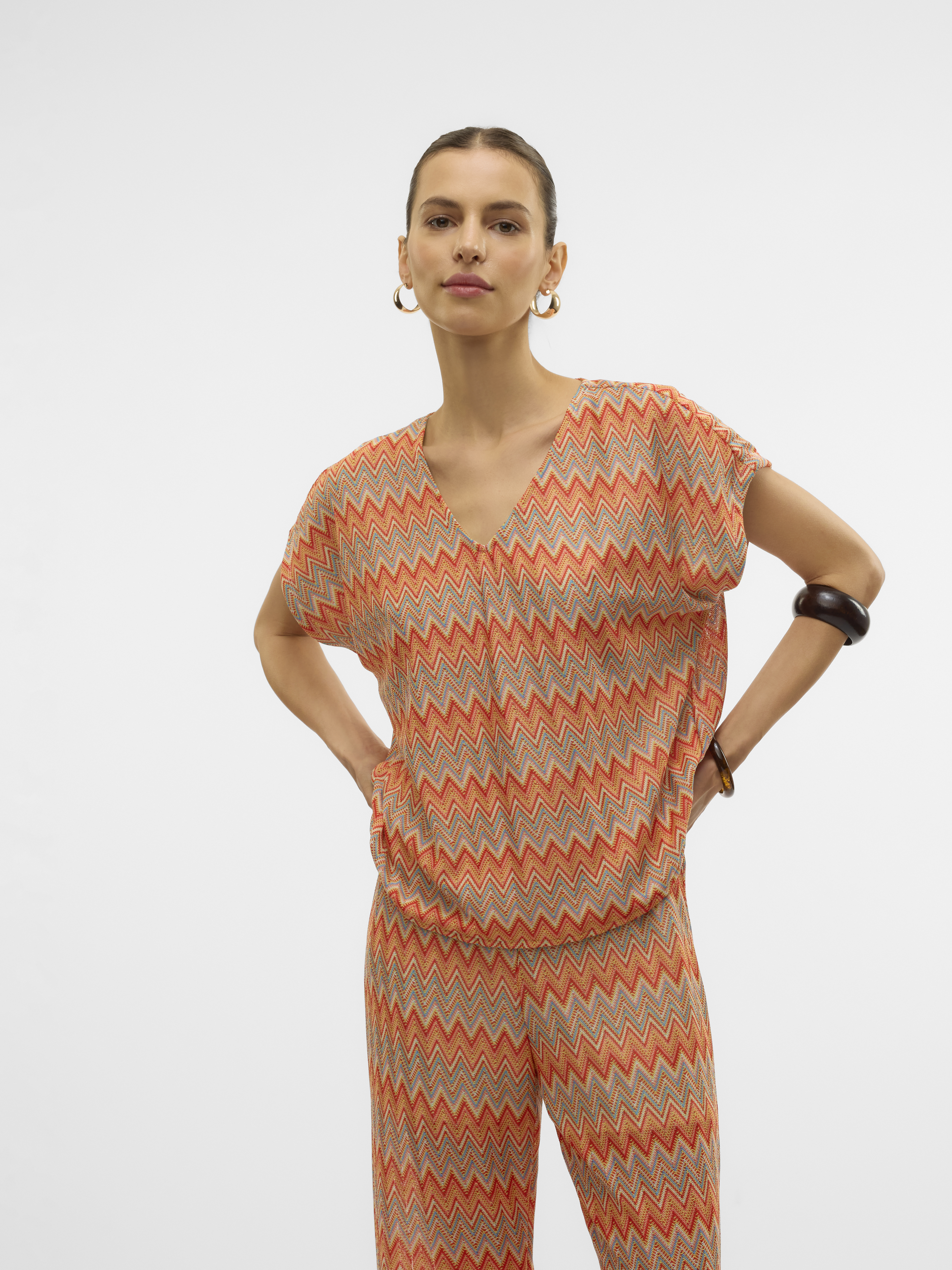 Vero Moda Vmdicte ss v-neck top jrs ga vo