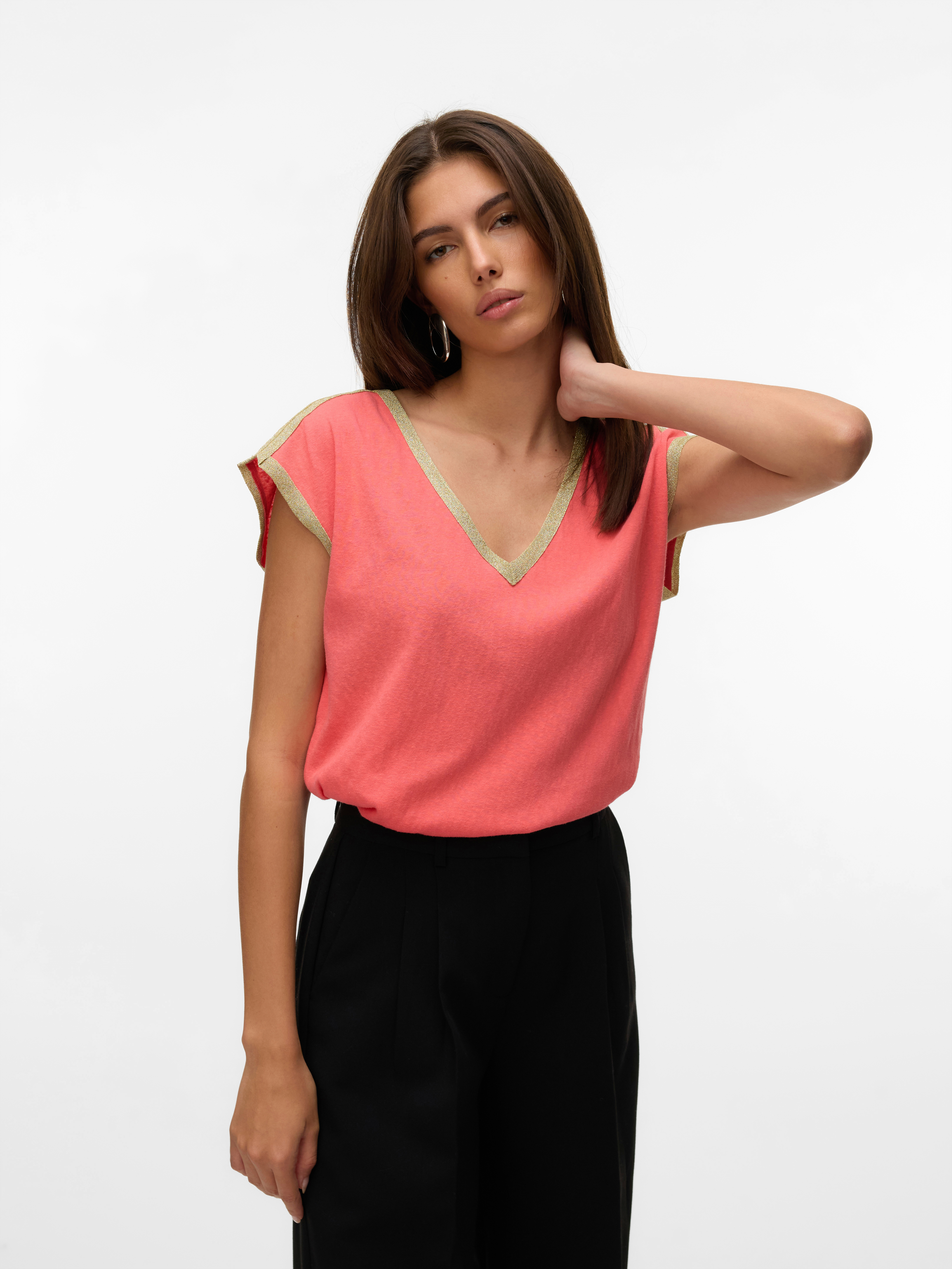 Vero Moda Vmbaldora s/l v-neck top jrs btq
