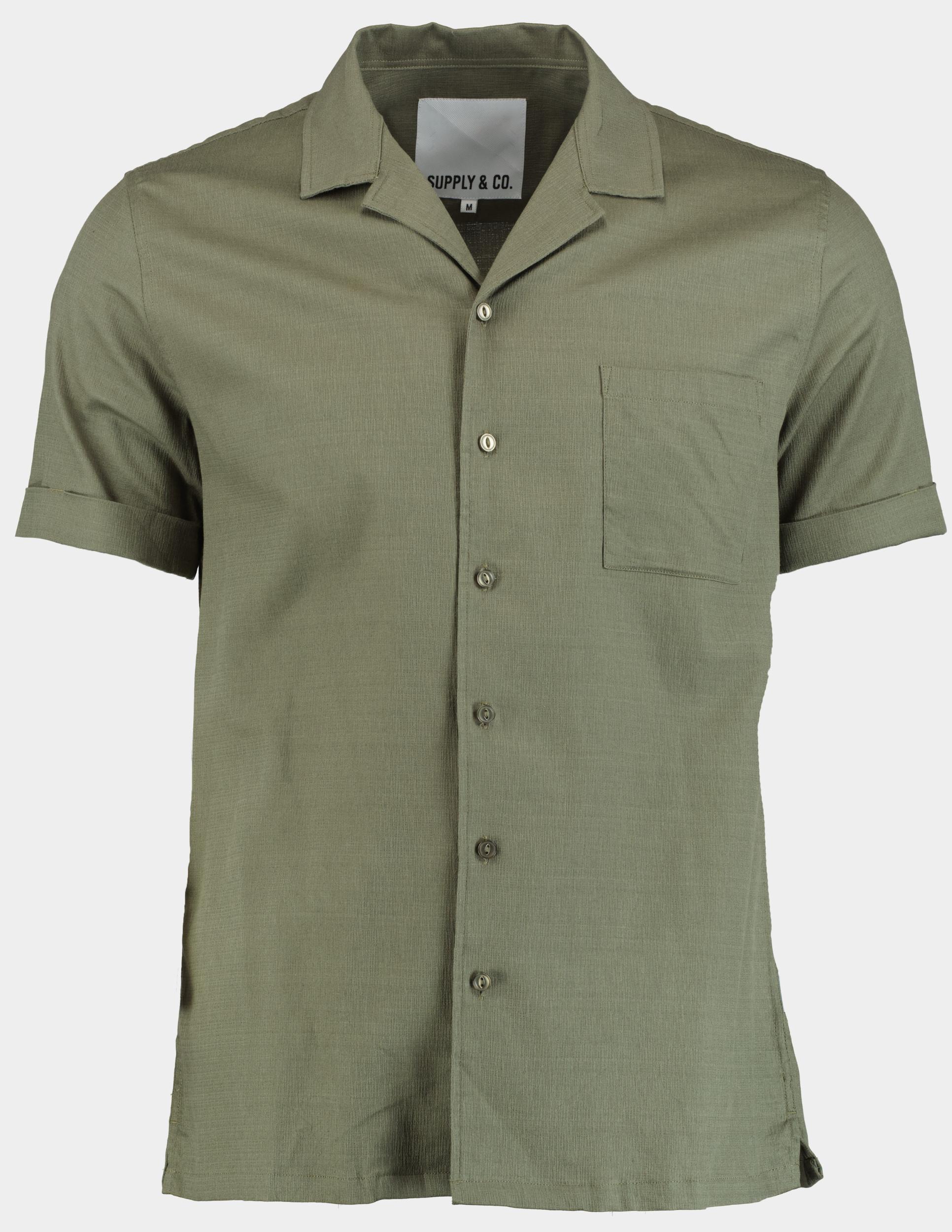 Supply & Co Casual hemd korte mouw roan shirt ss structure 25107ro20/367 olive night