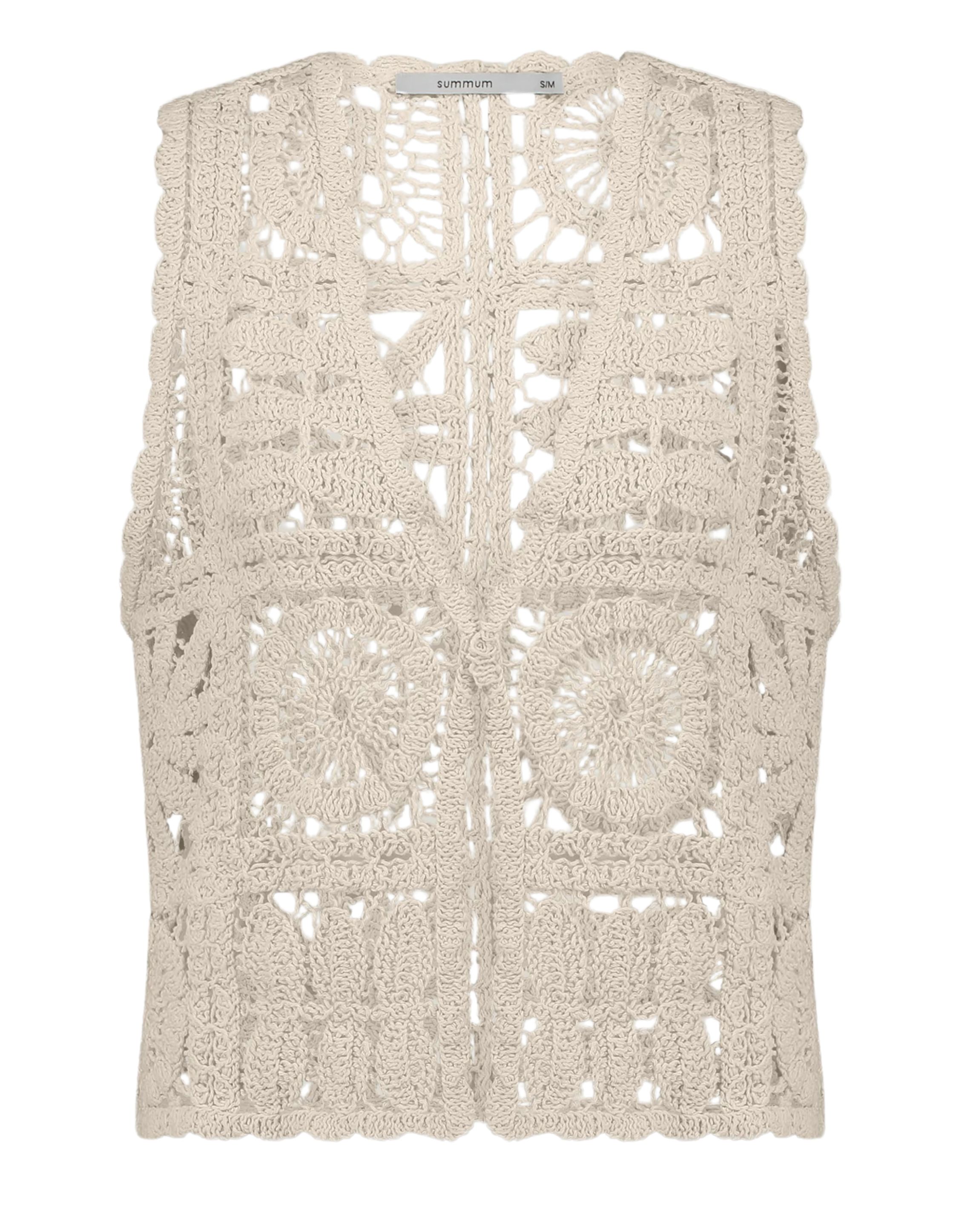 Summum Gilet flower crochet knit gilets 7s7921-70021