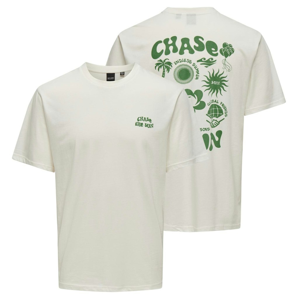 Only & Sons onsmace life rlx funny ss tee 22029465 cloud dancer