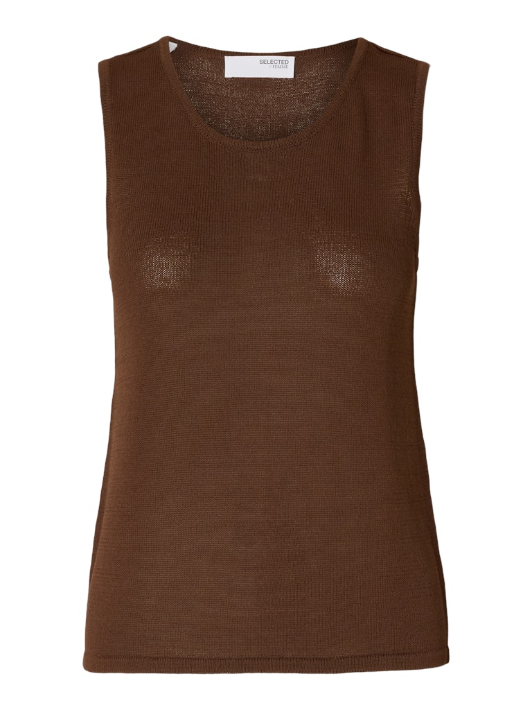 Selected Femme slfmoon sus sl knit top b 16093769 chestnut