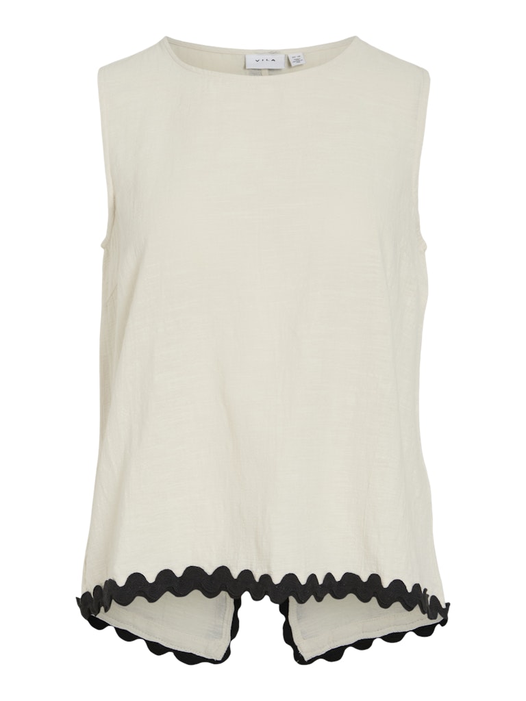 Vila vimanda wavy o-neck s/l top 14106795 birch