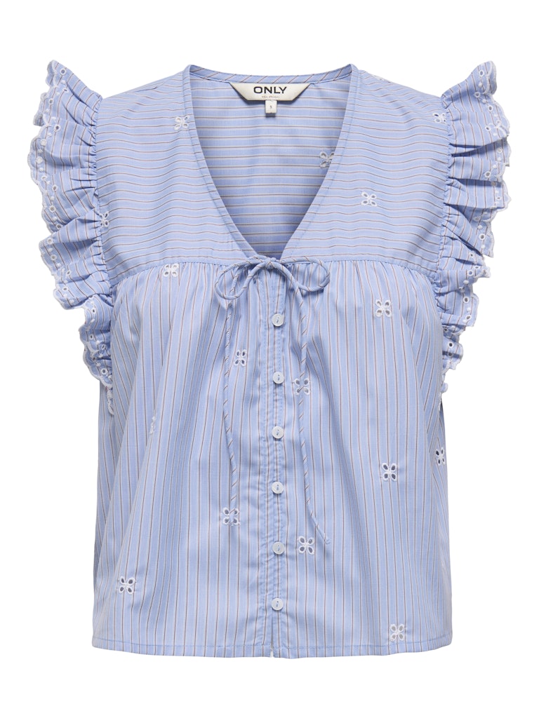 Only onltessa life capslevee v-neck top 15348871 serenity stripes