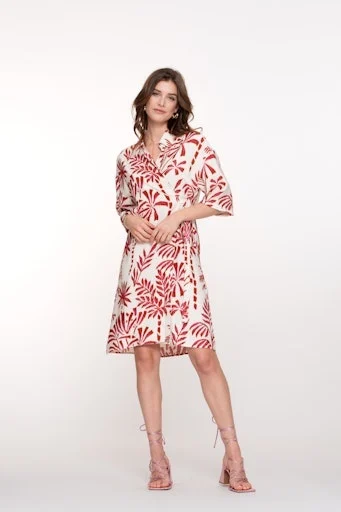 Geisha 57330-20 718 dress ecru/burgundy