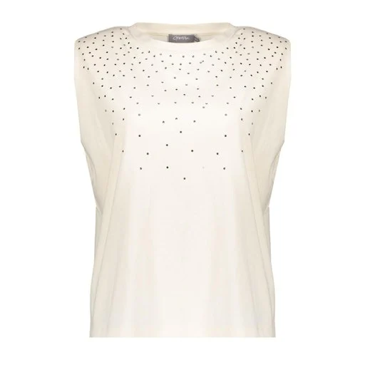 Geisha 52342-47 010 t-shirt h rhinestones off-white