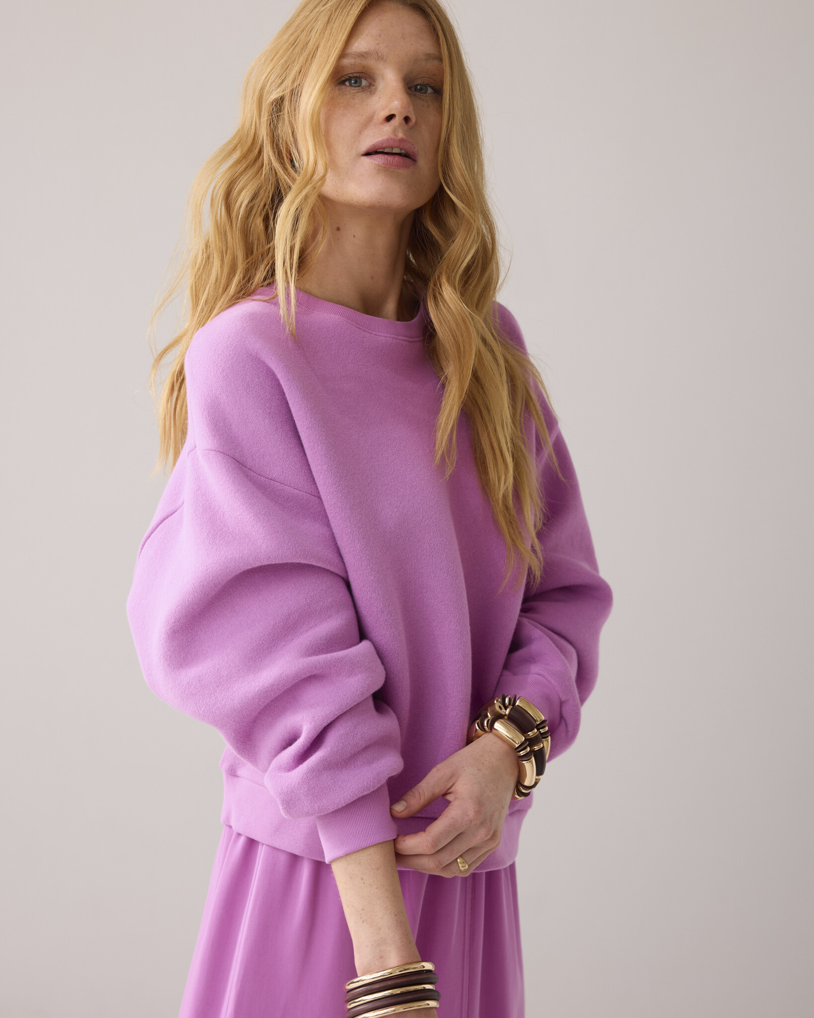 Summum 3s5067-30413 557 oversized soft sweatshirt cyclaam