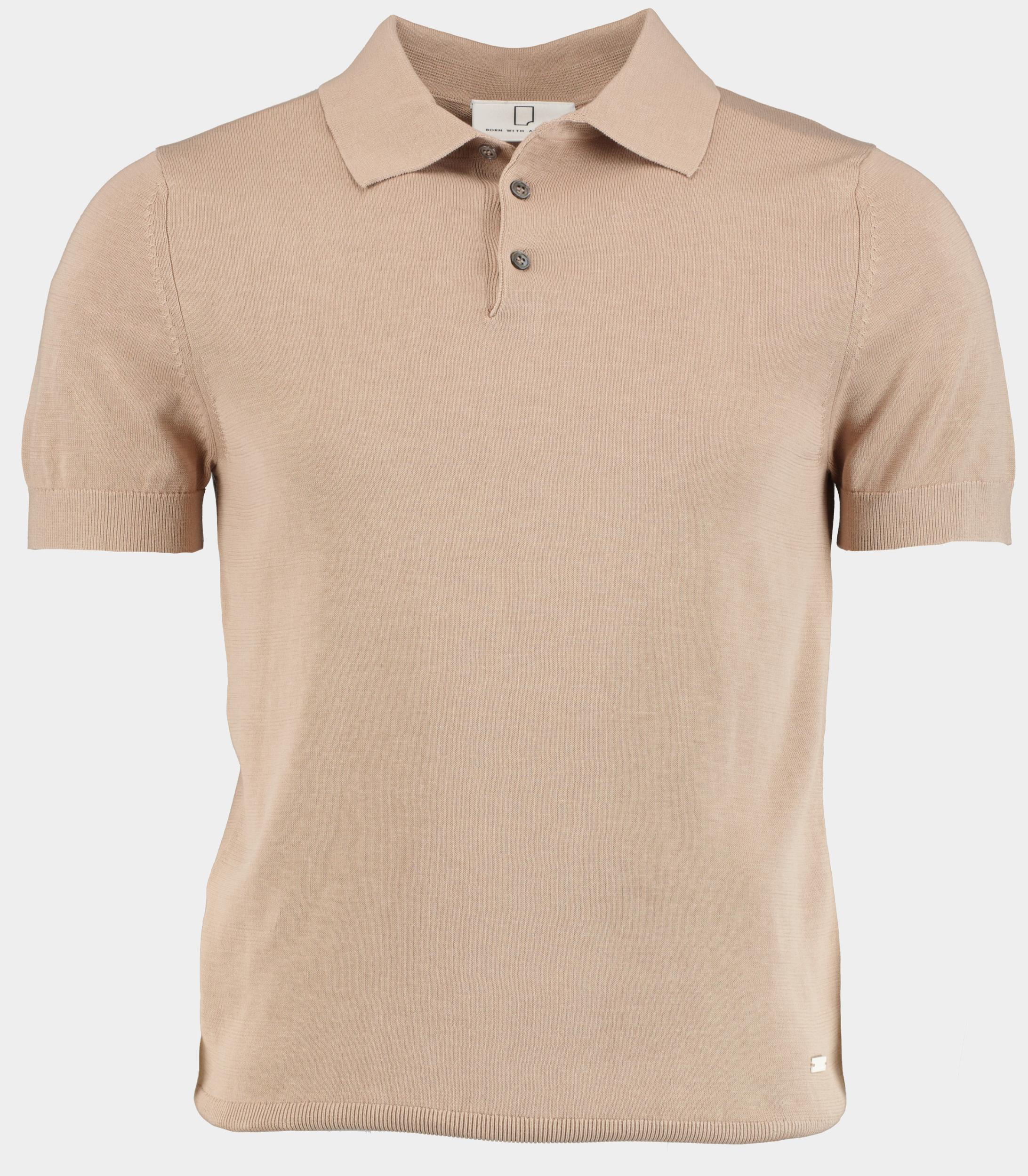 Born with Appetite Polo korte mouw wolf knitted polo 25108wo51/820 sand