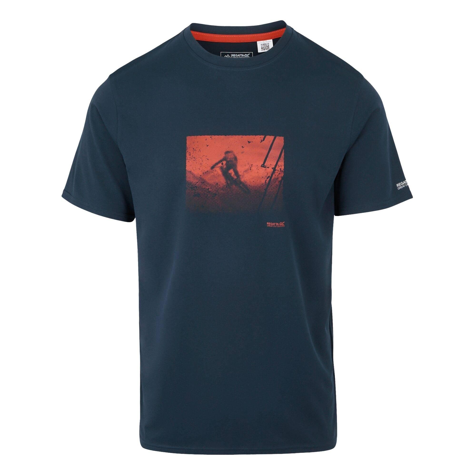 Regatta Heren fingal grafisch t-shirt met stretchopdruk