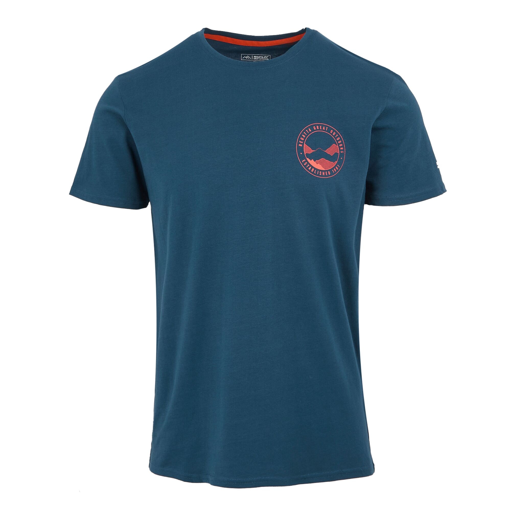 Regatta Heren breezed v mountain rug t-shirt met opdruk