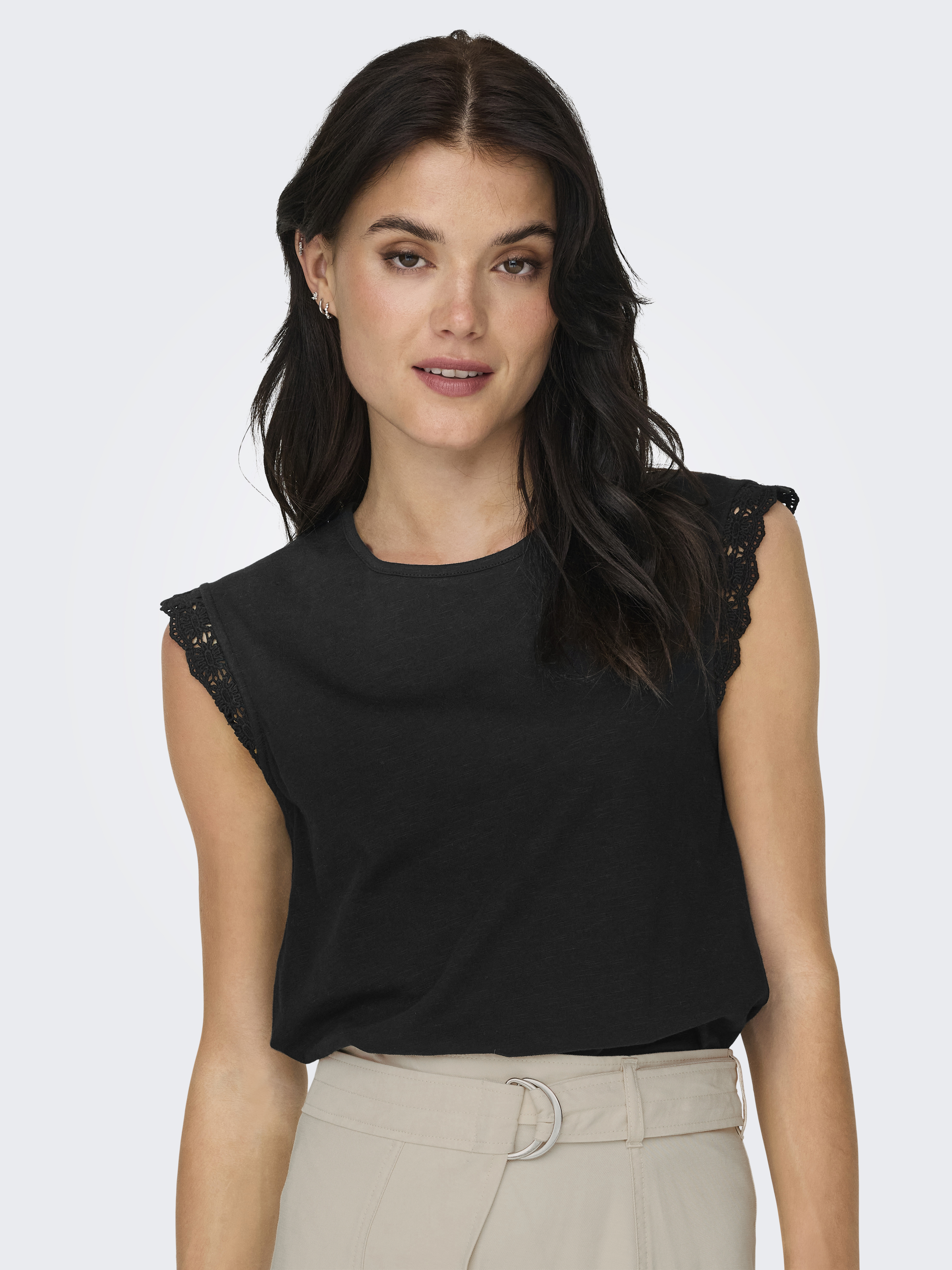 Jacqueline de Yong Jdysalva life s/l crochet top jrs n