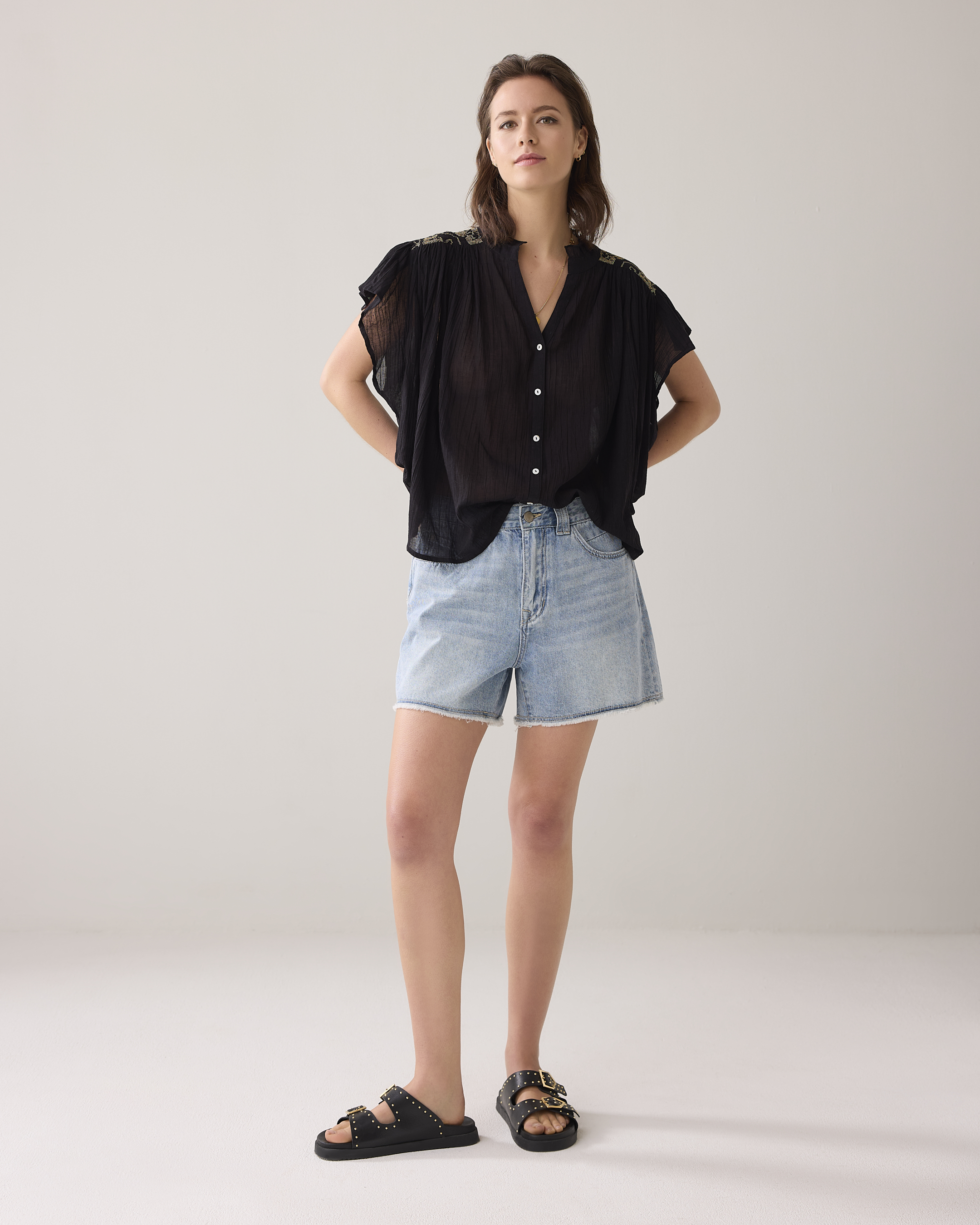 Summum Denim short vintage cotton twill 4s2792-5169