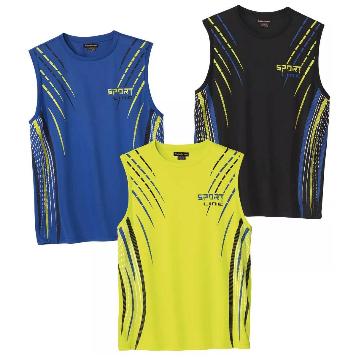 Atlas For Men Heren vest top (pack of 3)