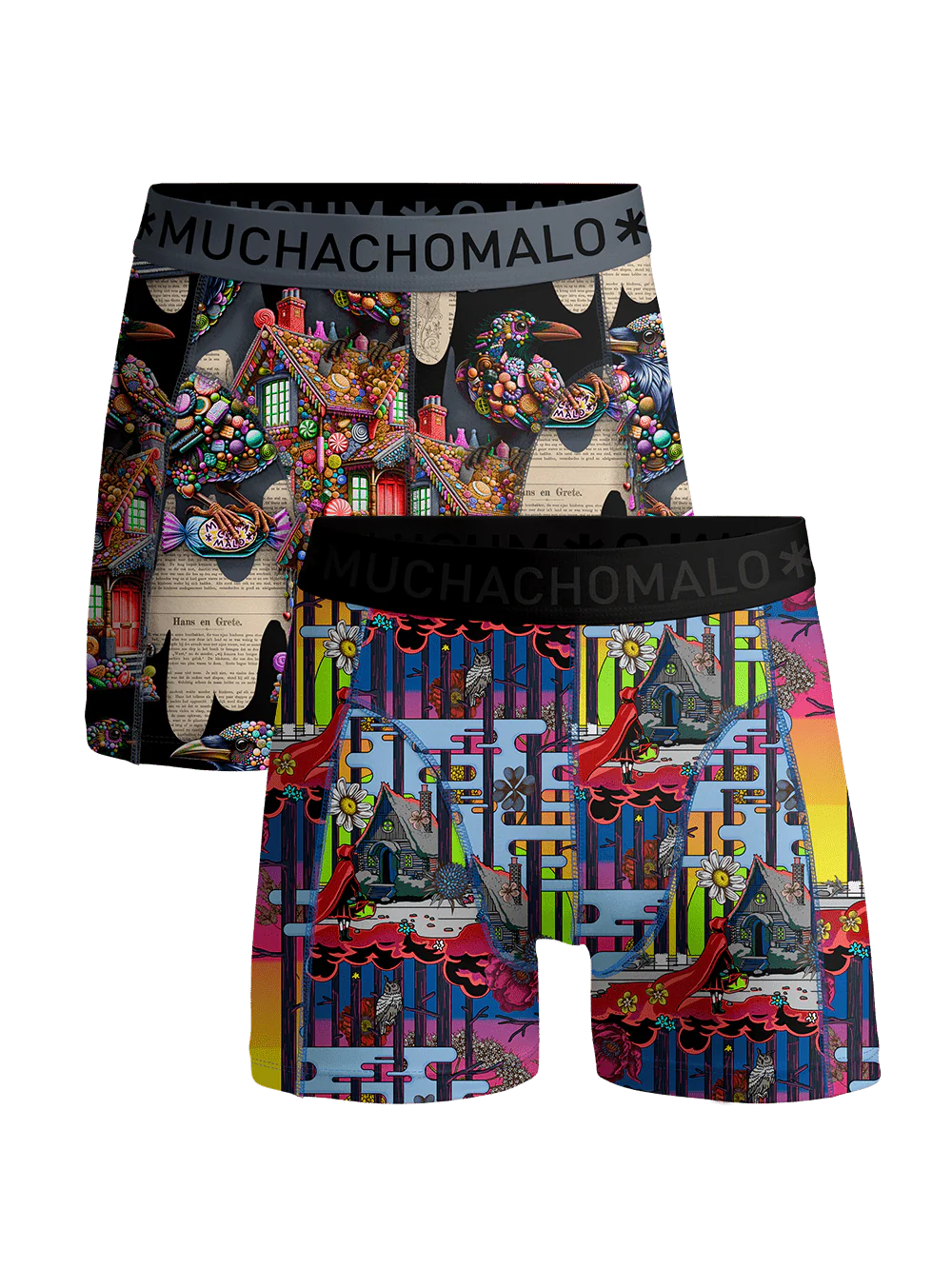 Muchachomalo Jongens 2-pack boxershorts redridinghood hansel