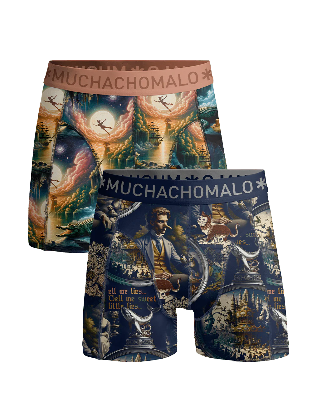 Muchachomalo Heren 2-pack boxershorts pinocchio peter