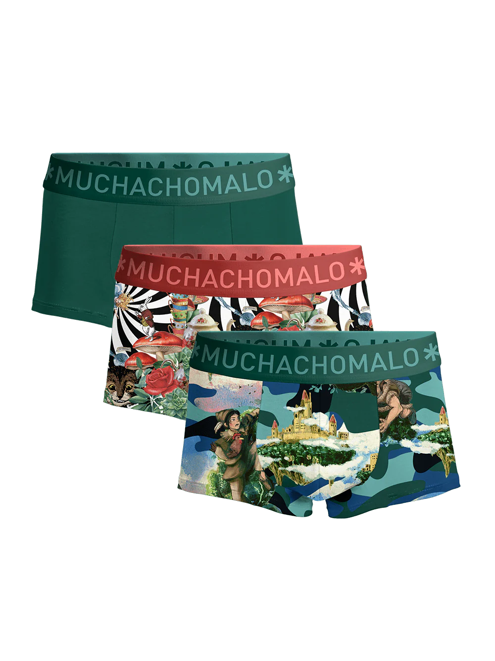 Muchachomalo Heren 3-pack trunks jackbean alicewonder