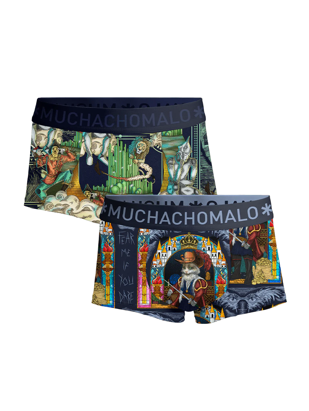 Muchachomalo Heren 2-pack trunks pussboots wizardoz